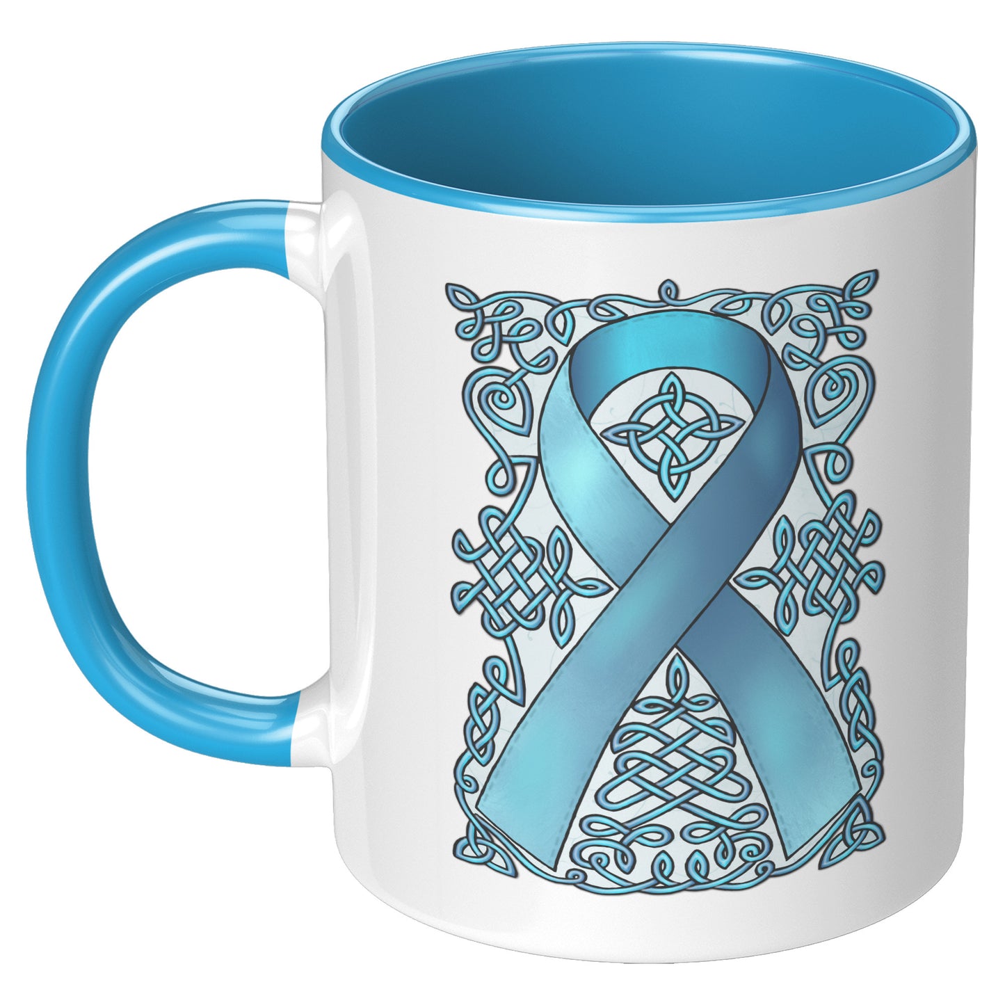 Celtic Art Awareness Ribbon Coffee Mug - Turquoise