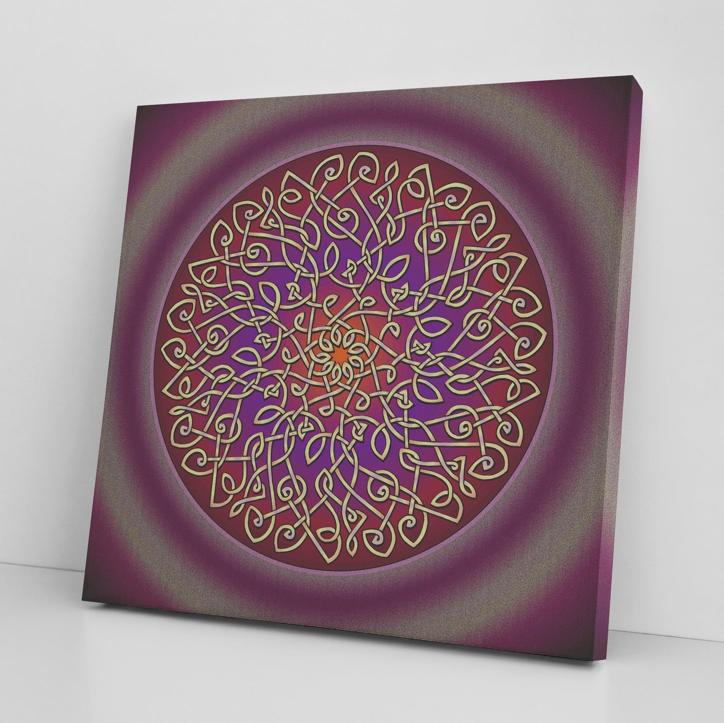 Celtic Art Burst - Sangria Canvas Wall Art