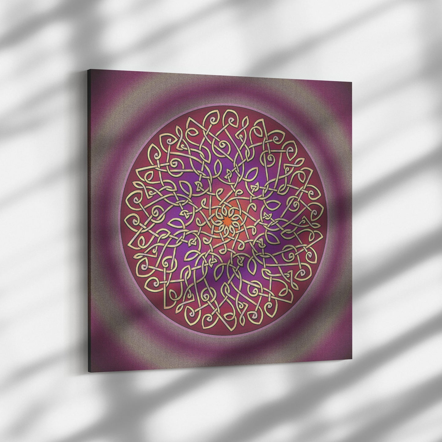 Celtic Art Burst - Sangria Canvas Wall Art