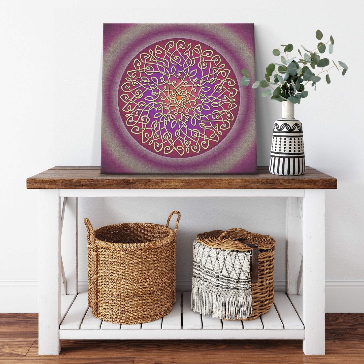 Celtic Art Burst - Sangria Canvas Wall Art