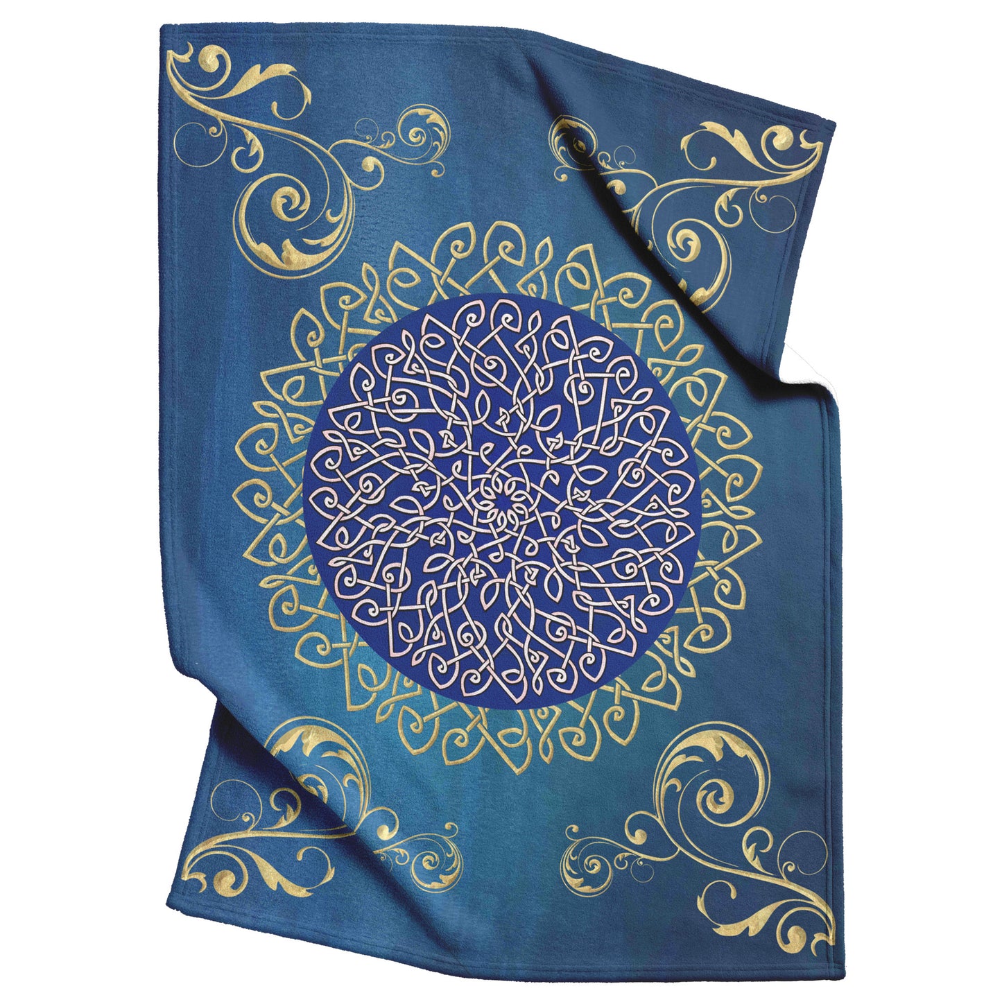 Celtic Burst Fleece Blanket - Cobalt