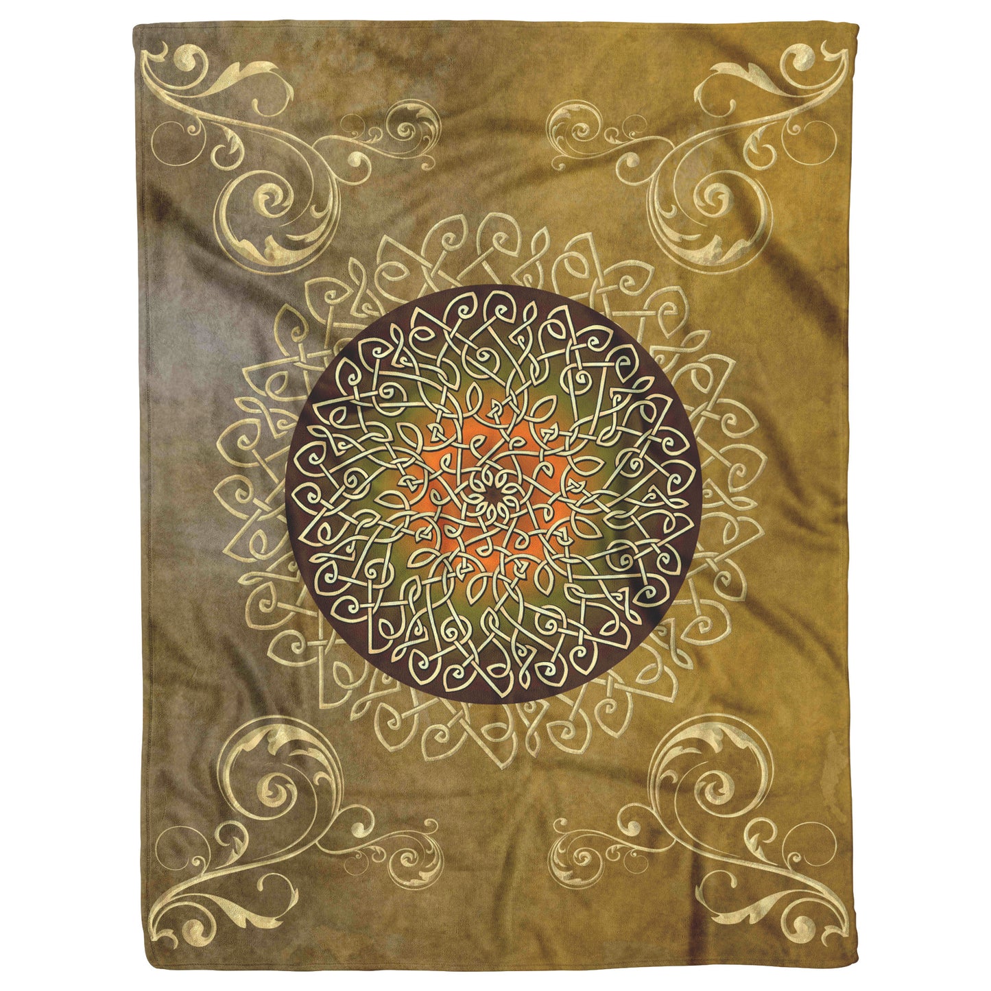 Celtic Burst Fleece Blanket - Harvest