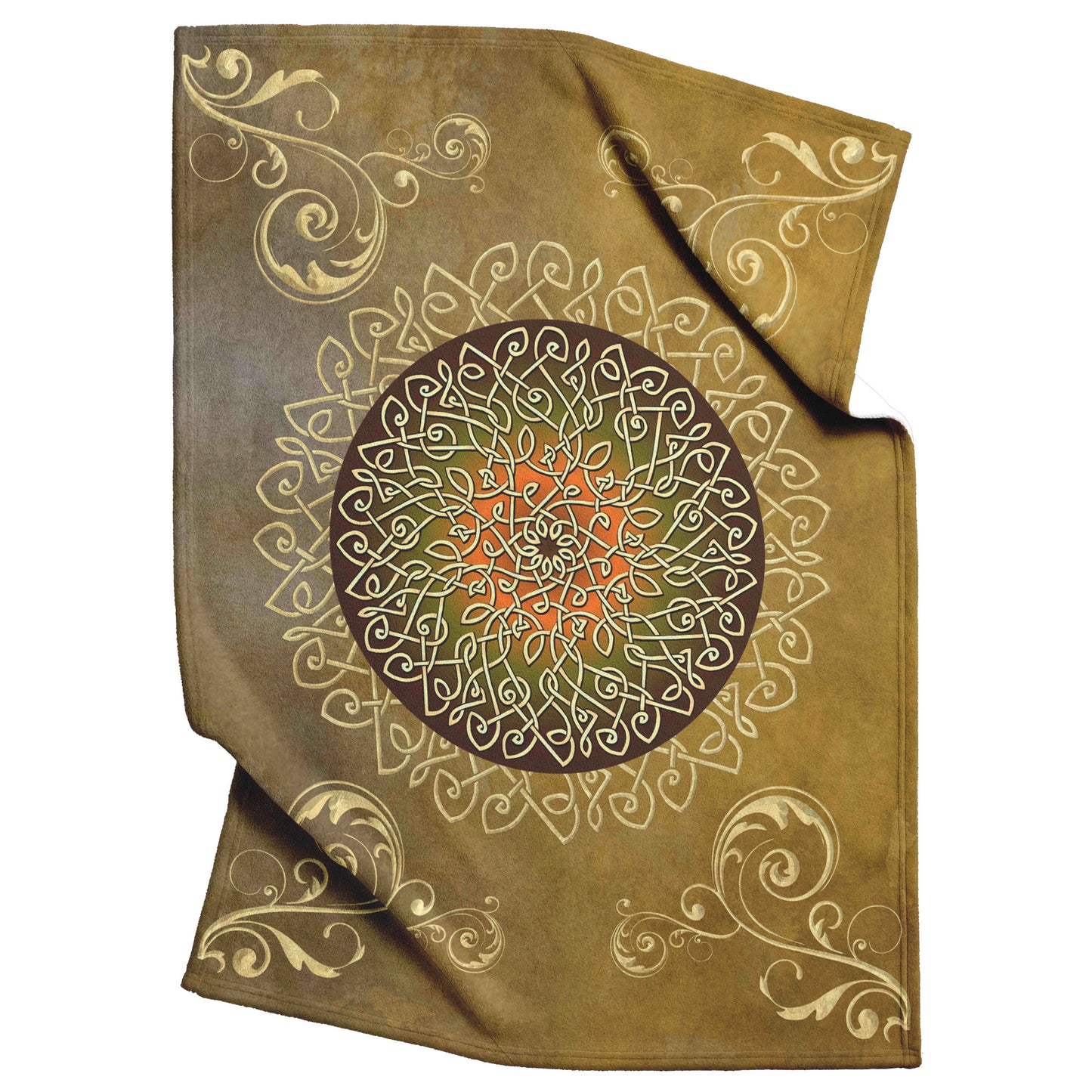 Celtic Burst Fleece Blanket - Harvest