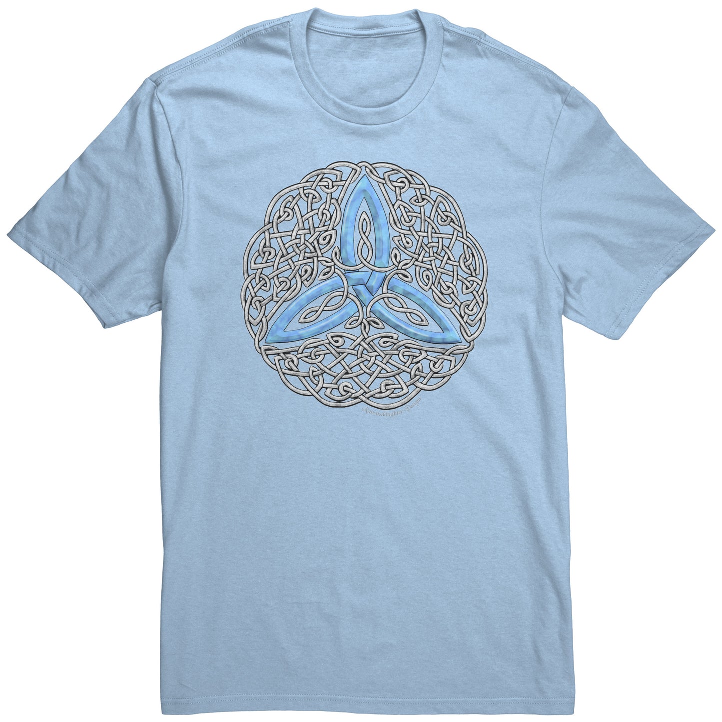 Celtic Flourish Trinity Knot - Blue Unisex T-Shirt