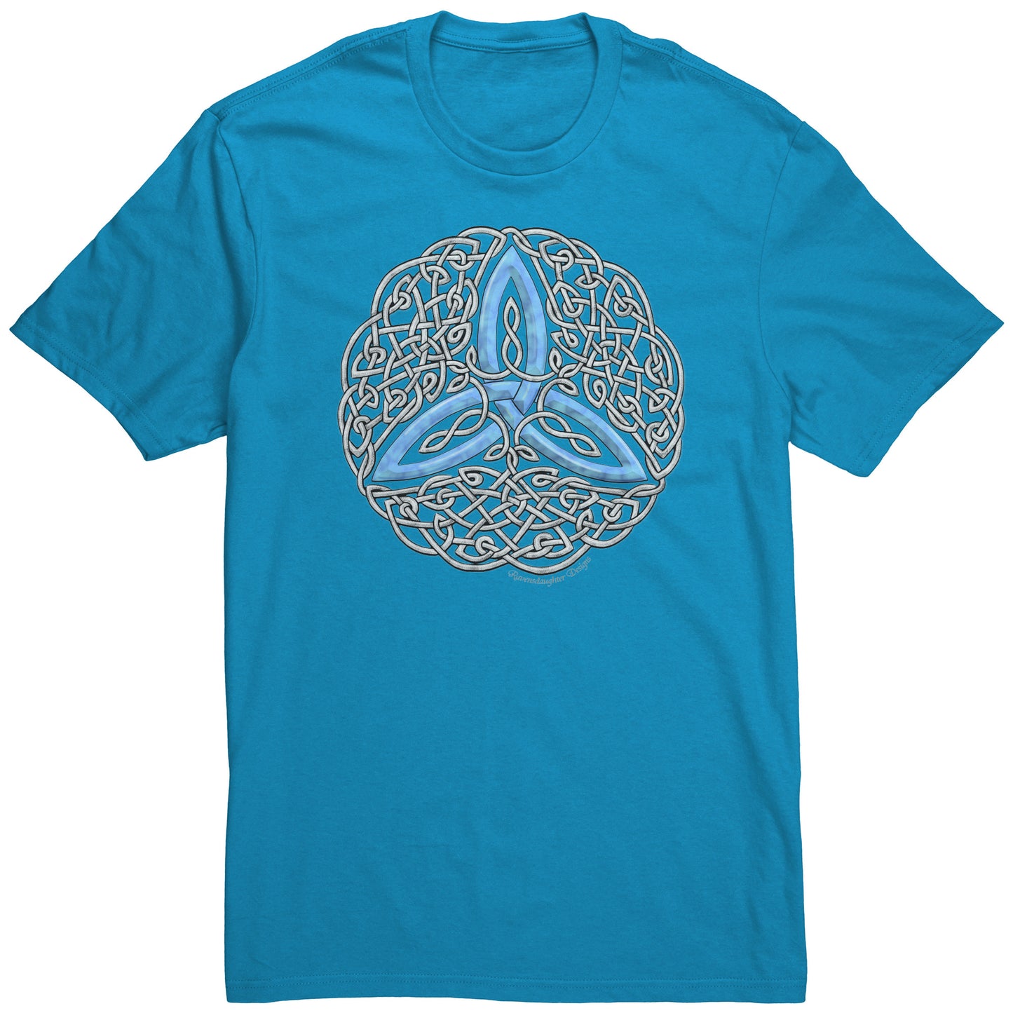 Celtic Flourish Trinity Knot - Blue Unisex T-Shirt