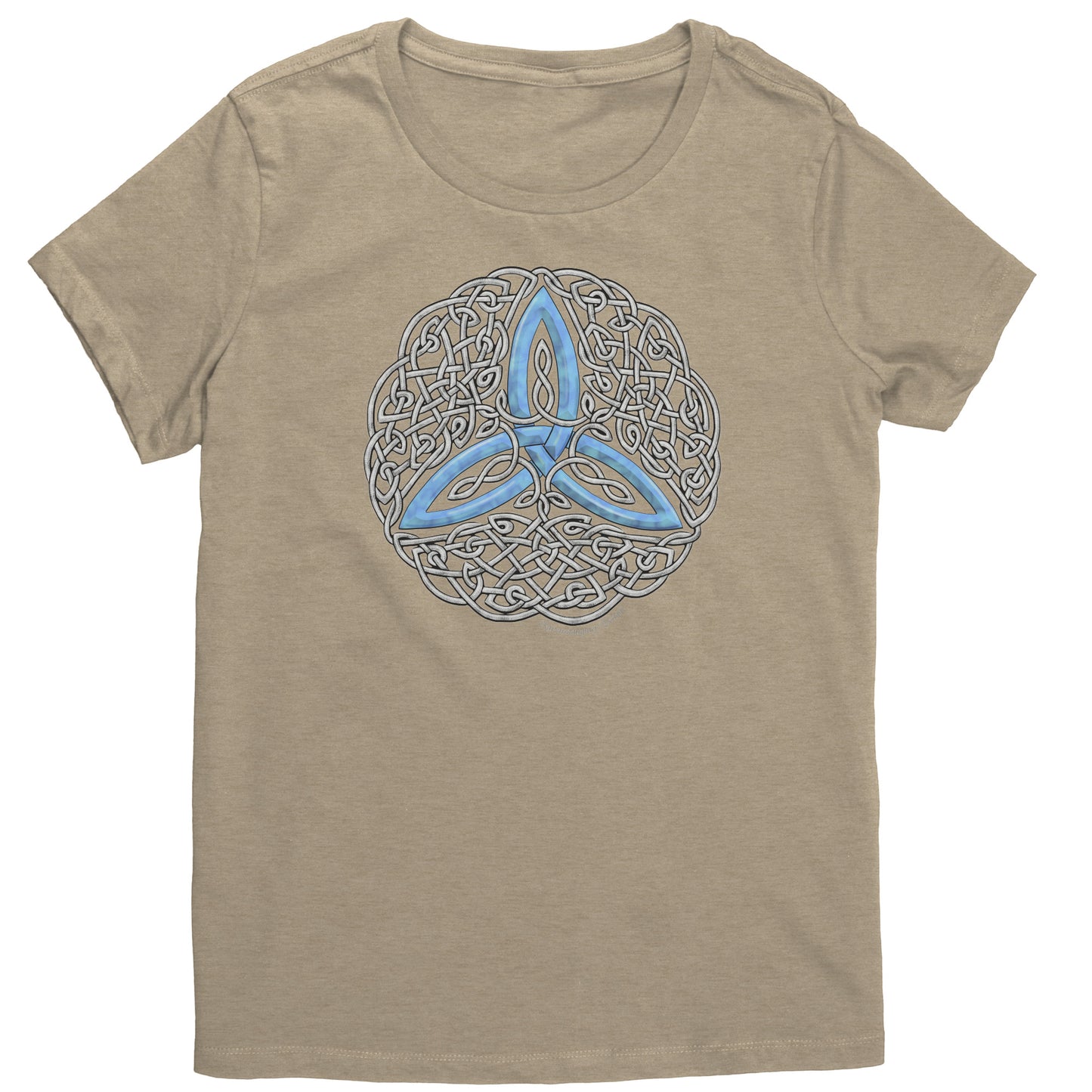 Celtic Flourish Trinity Knot - Blue Womens T-Shirt
