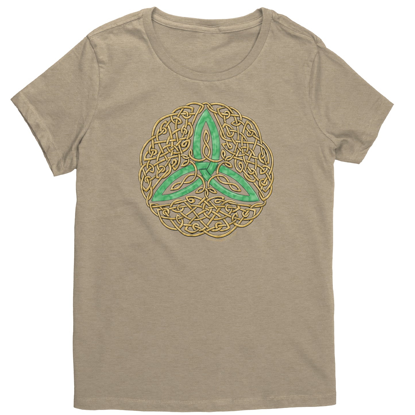 Celtic Flourish Trinity Knot - Green Women's T-Shirt