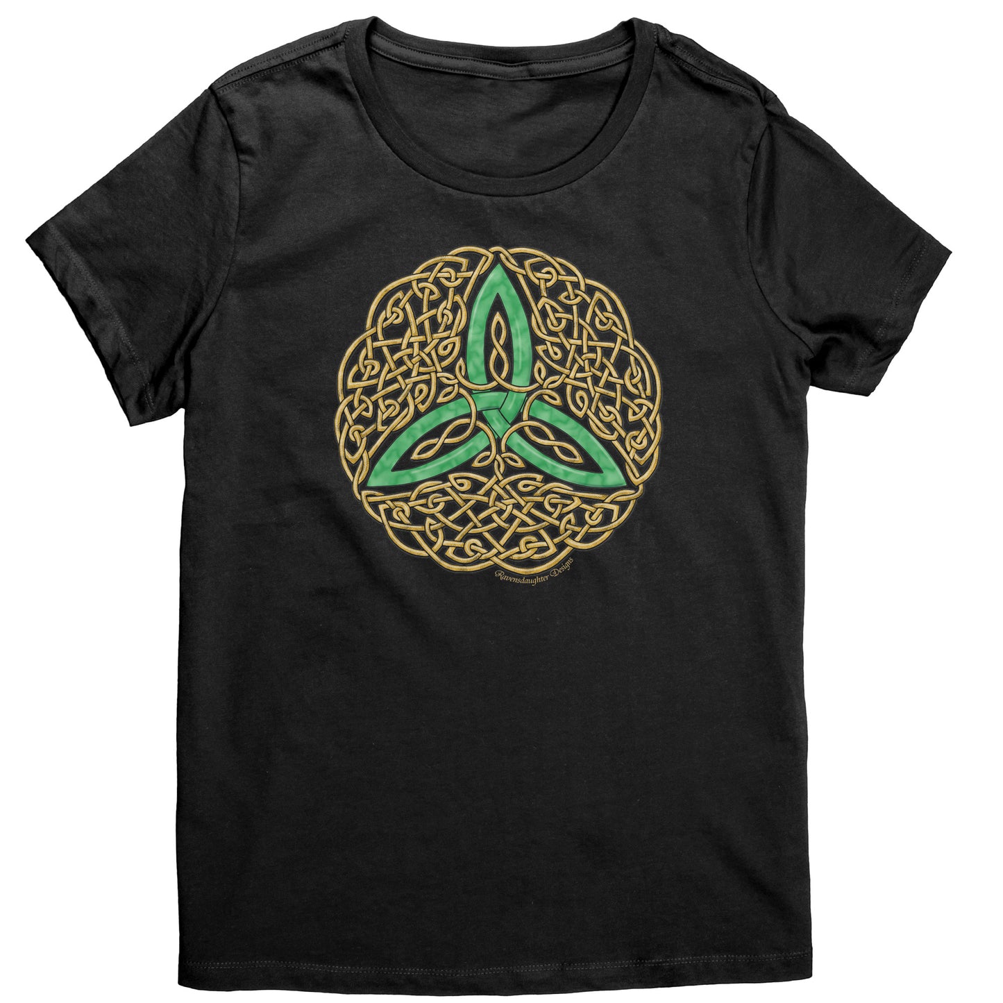 Celtic Flourish Trinity Knot - Green Women's T-Shirt