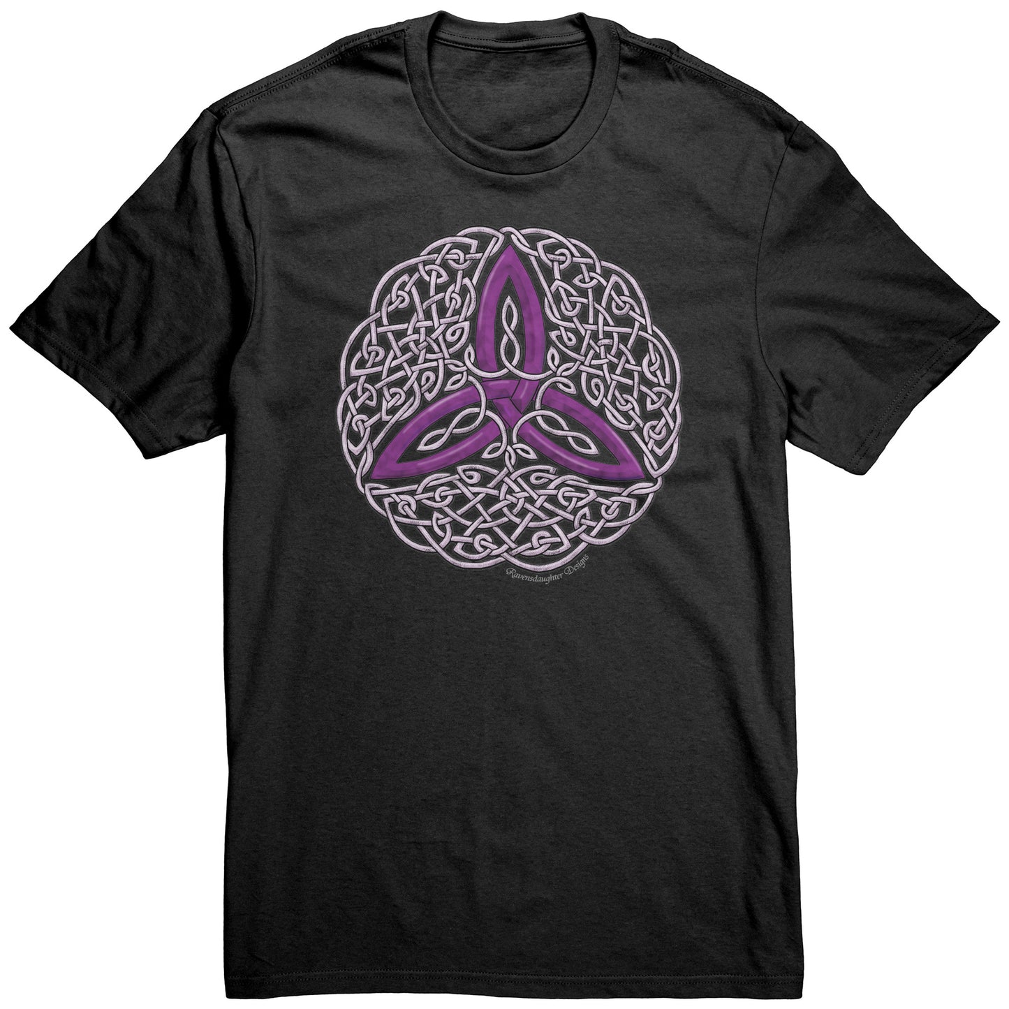 Celtic Flourish Trinity Knot - Purple Unisex T-Shirt