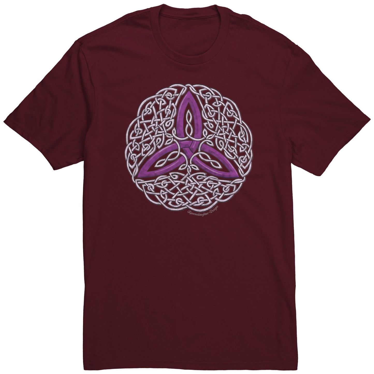 Celtic Flourish Trinity Knot - Purple Unisex T-Shirt