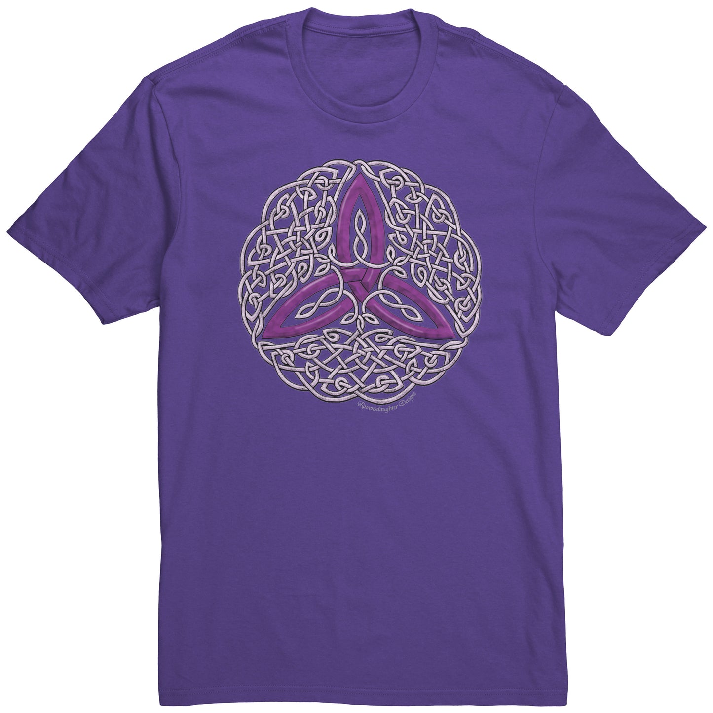 Celtic Flourish Trinity Knot - Purple Unisex T-Shirt