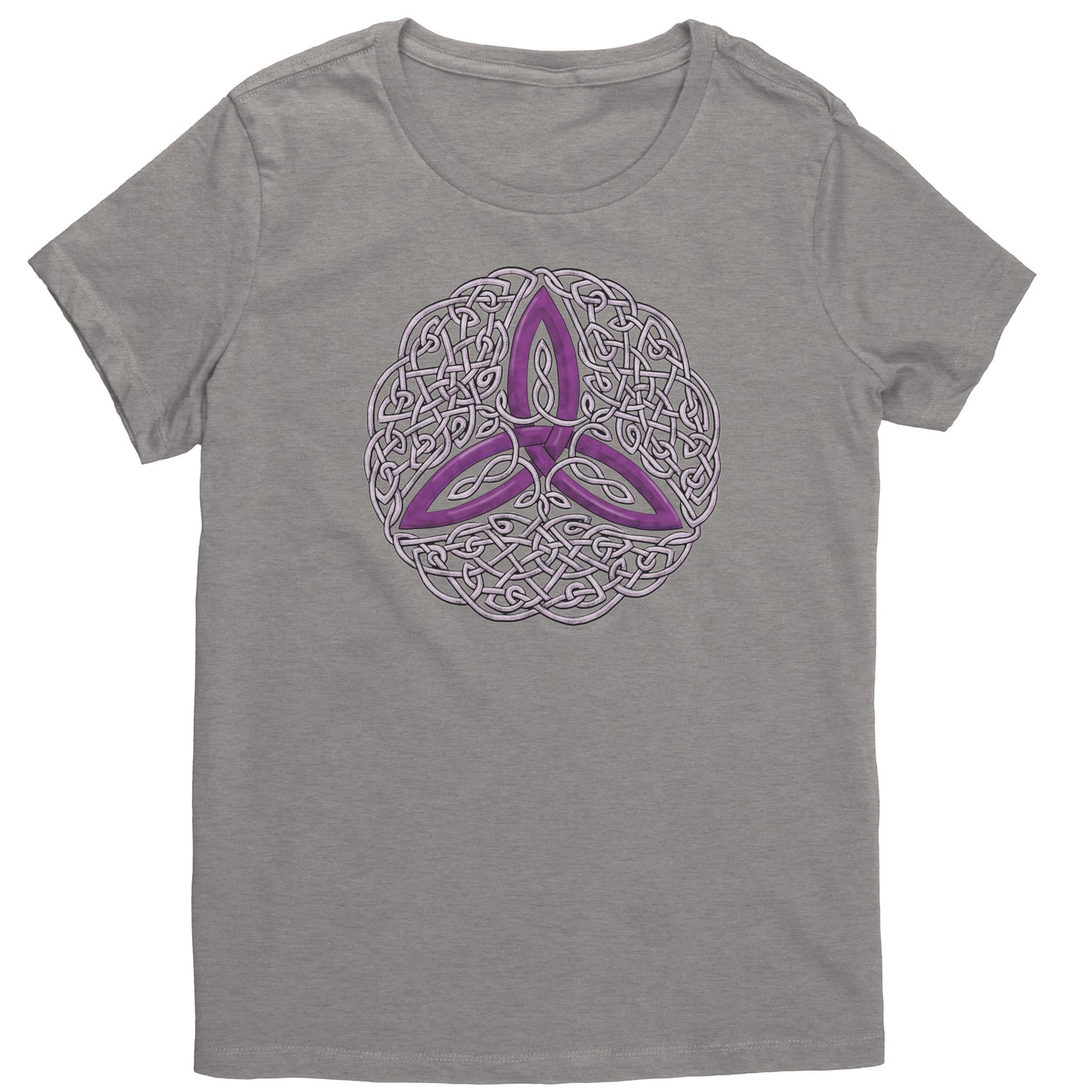 Celtic Flourish Trinity Knot - Purple Womens T-Shirt