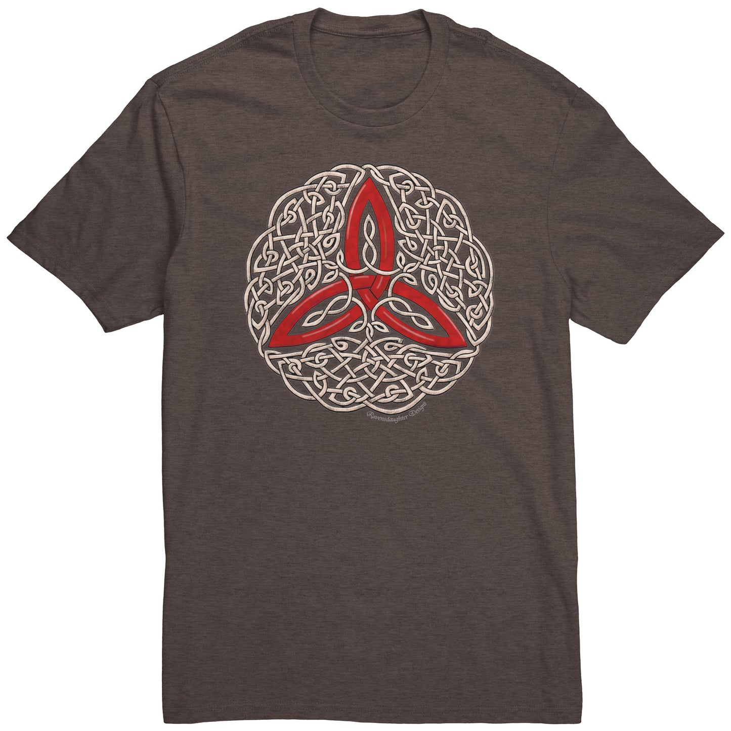 Celtic Flourish Trinity Knot - Red Unisex T-Shirt
