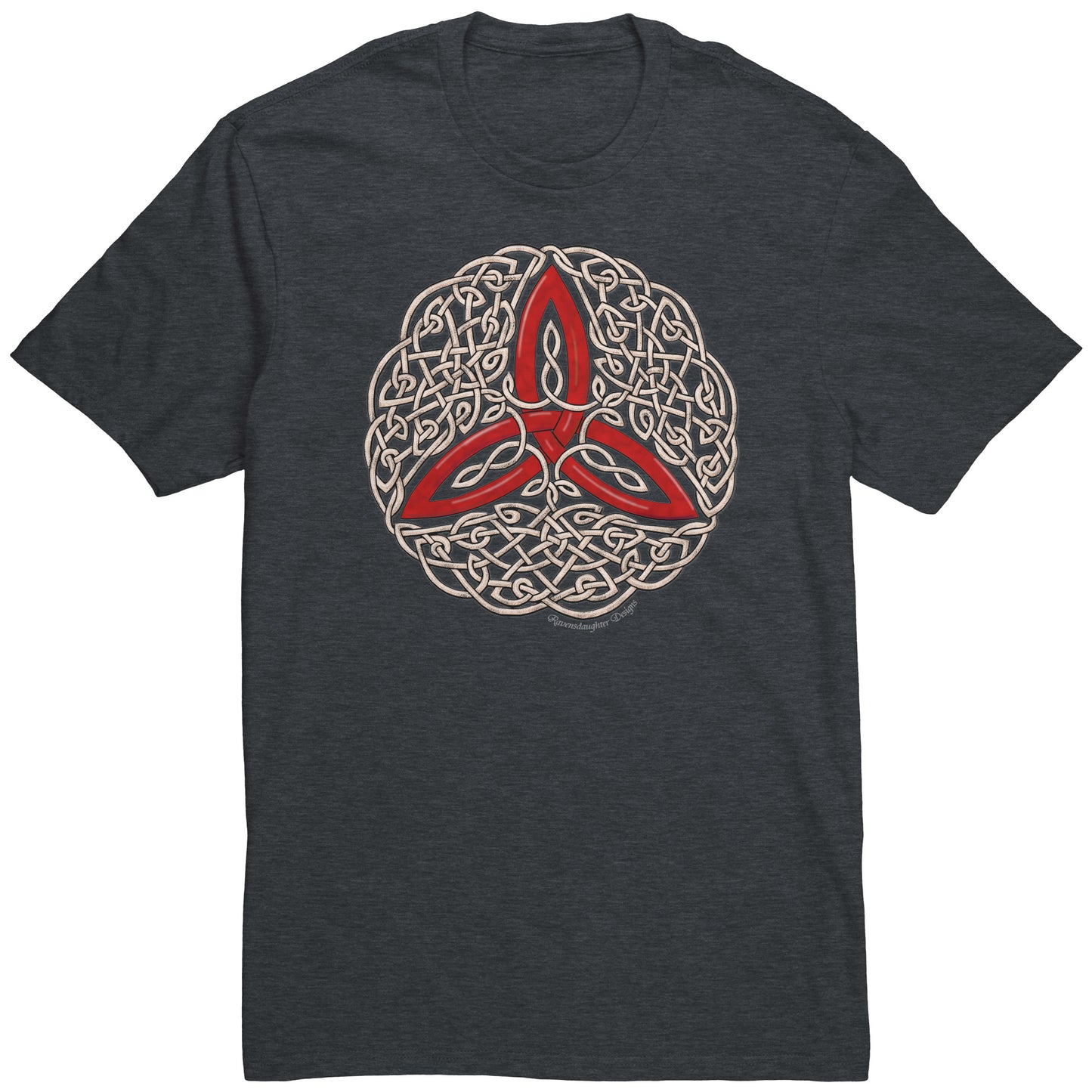 Celtic Flourish Trinity Knot - Red Unisex T-Shirt