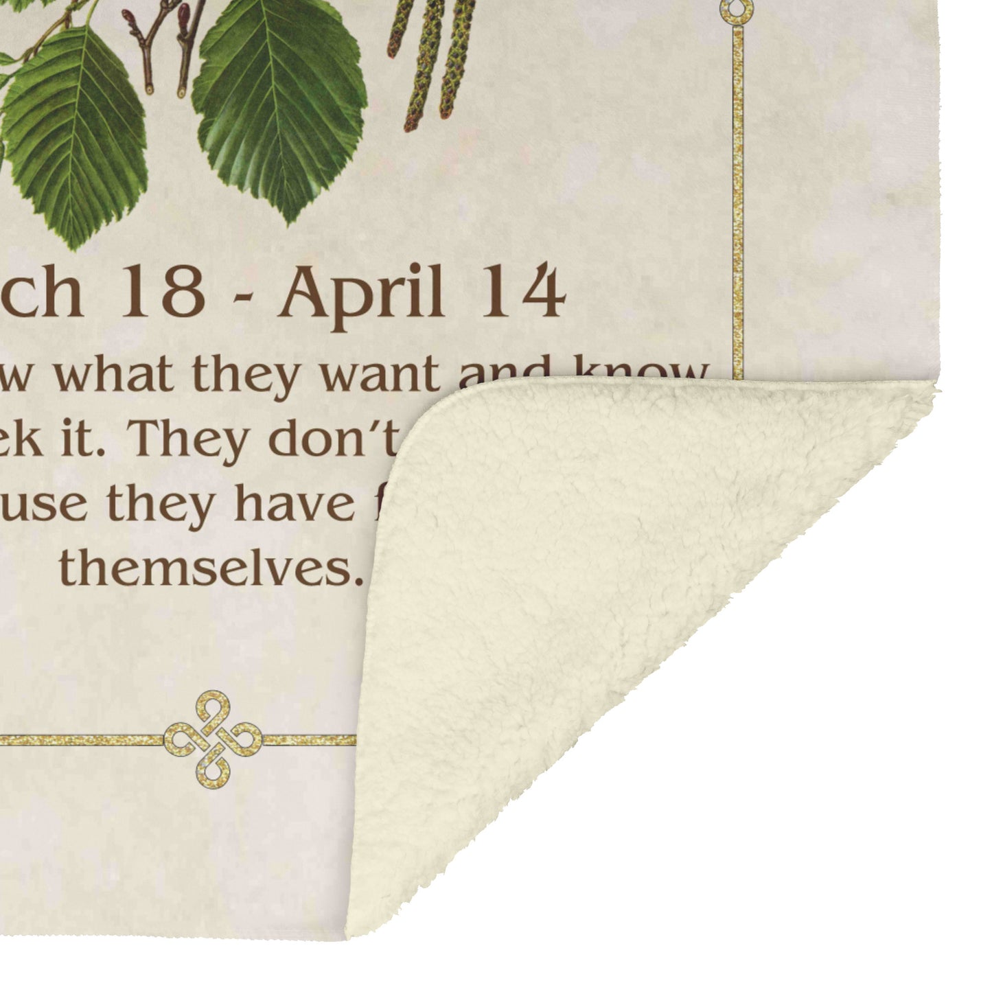 Celtic Tree Zodiac Fleece Blanket - Alder