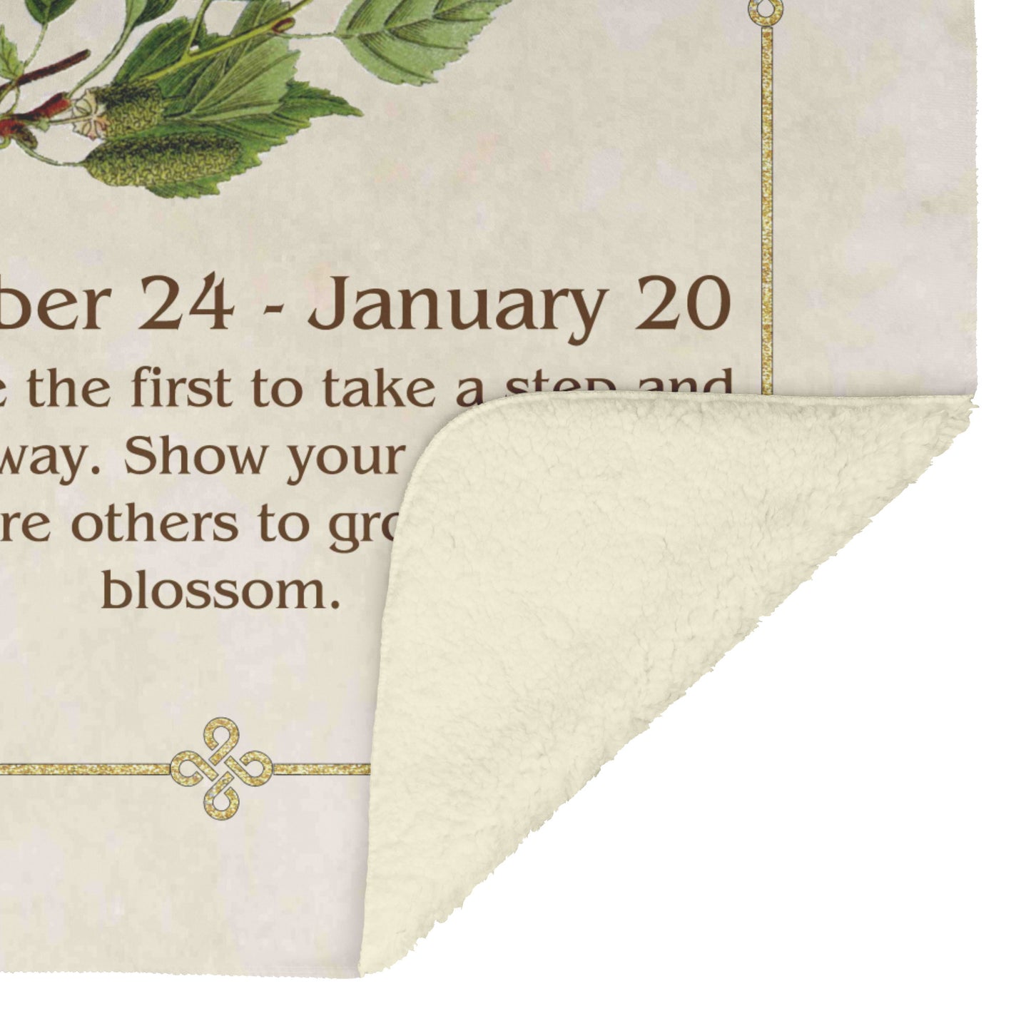 Celtic Tree Zodiac Fleece Blanket - Birch