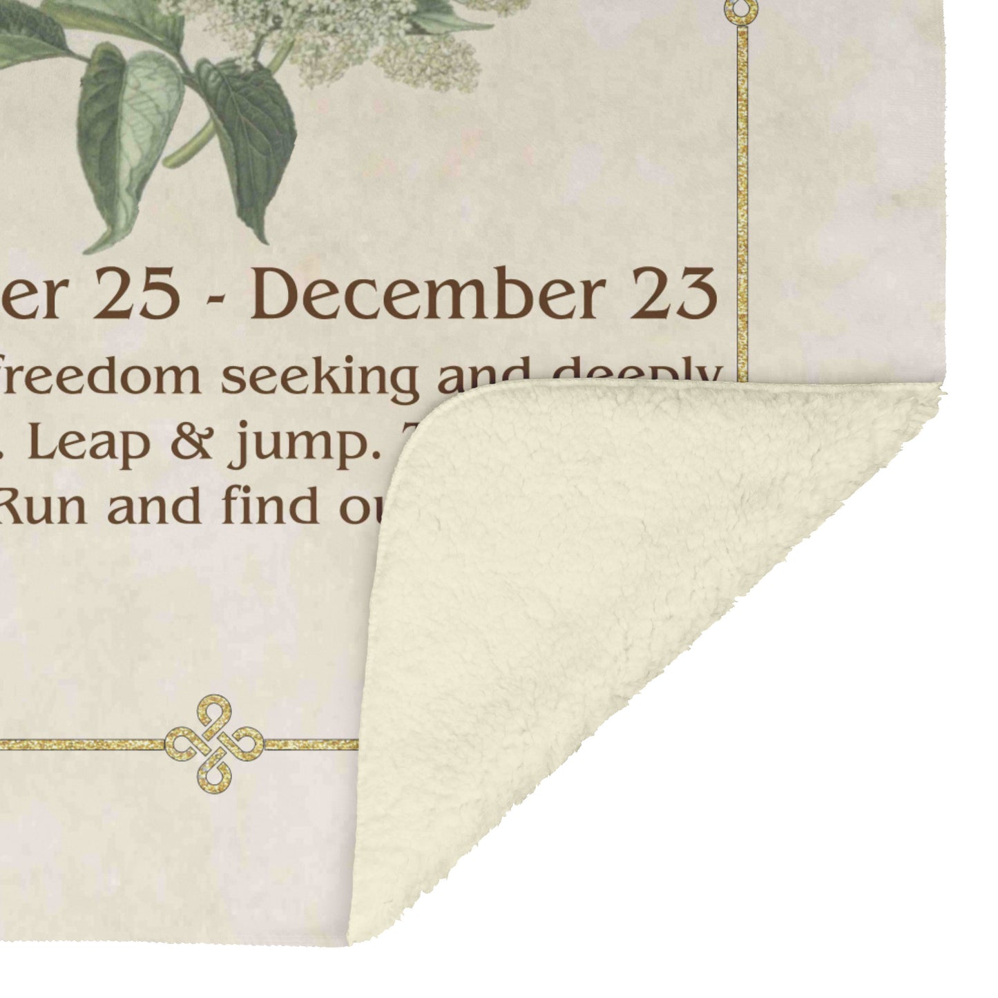 Celtic Tree Zodiac Fleece Blanket - Elder