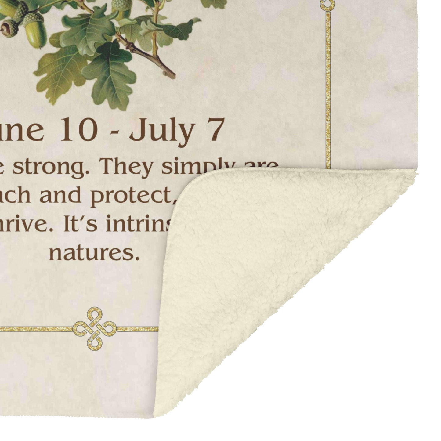 Celtic Tree Zodiac Fleece Blanket - Oak