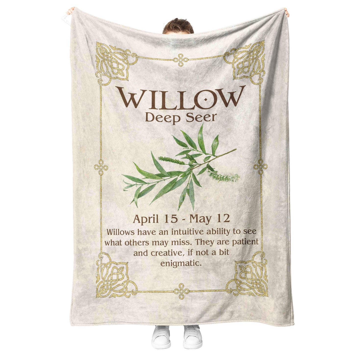 Celtic Tree Zodiac Fleece Blanket - Willow