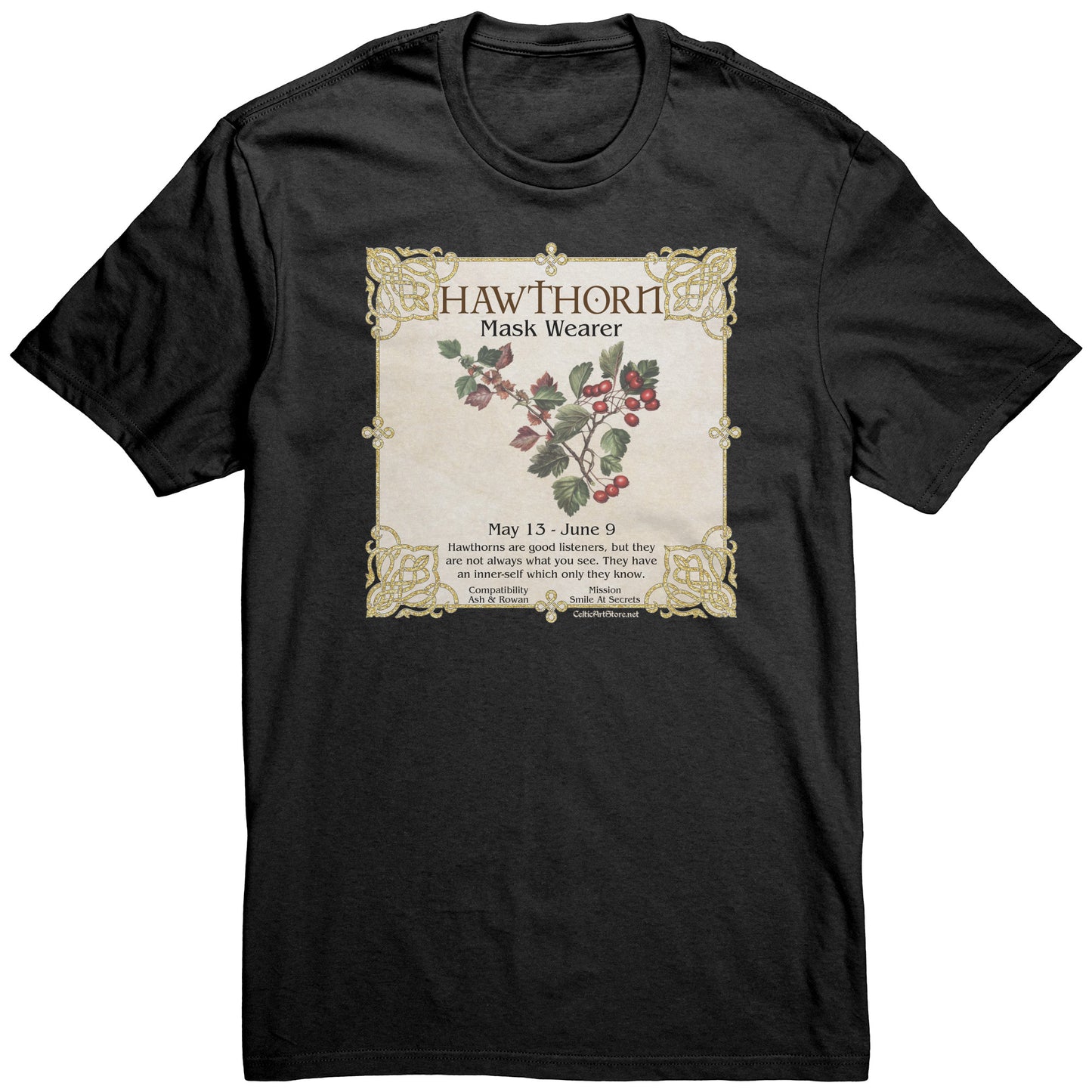 Celtic Tree Zodiac Unisex T-shirt - Hawthorn