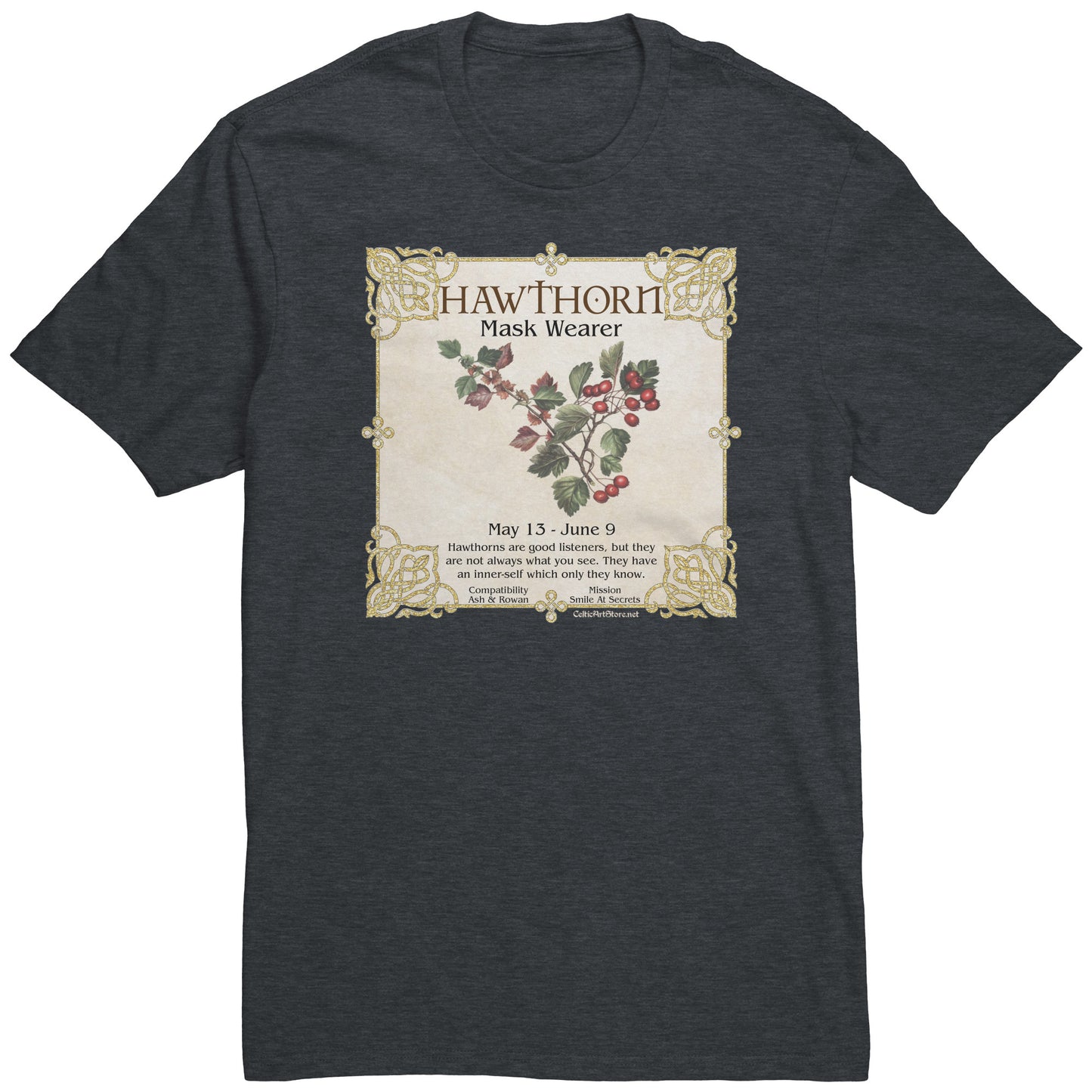 Celtic Tree Zodiac Unisex T-shirt - Hawthorn