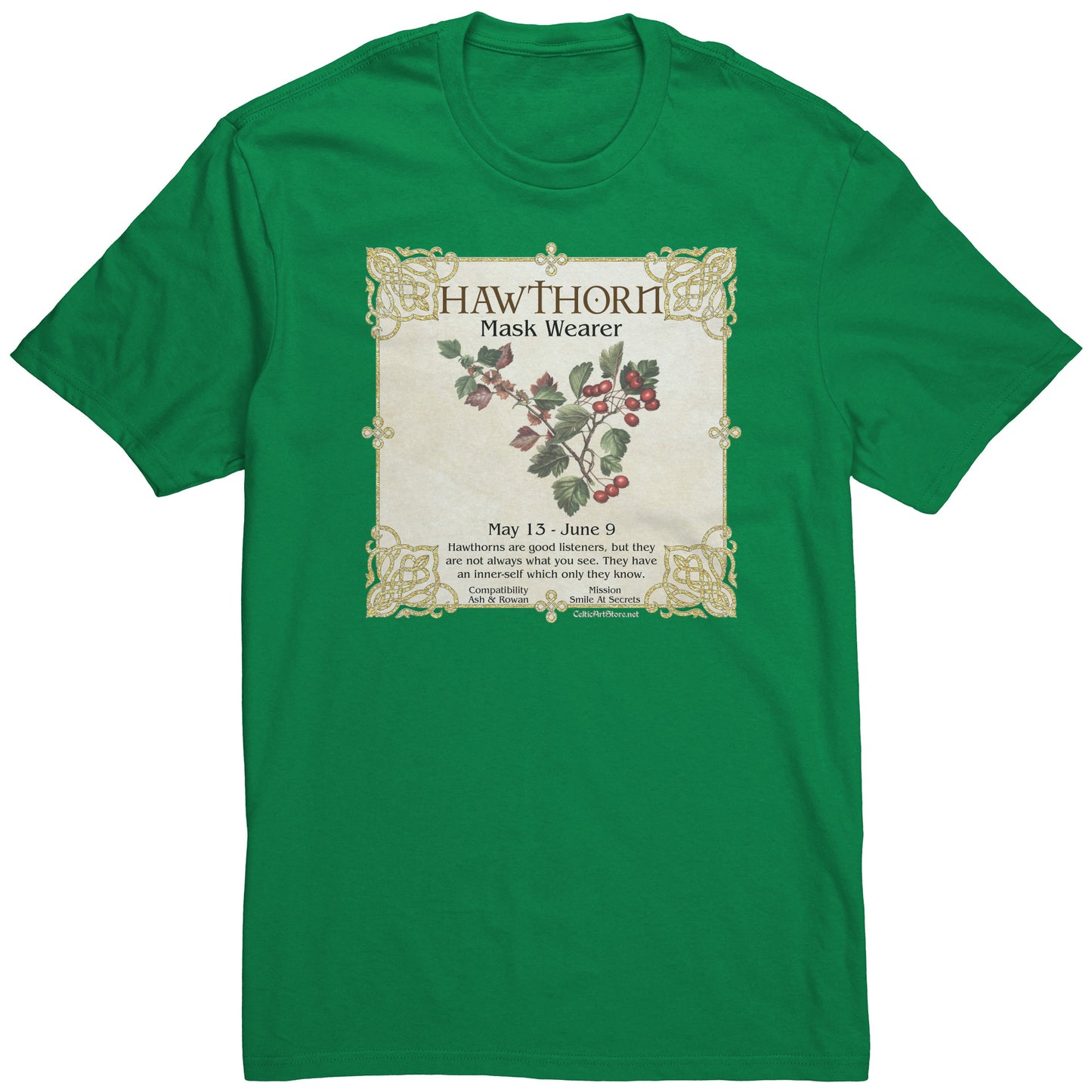 Celtic Tree Zodiac Unisex T-shirt - Hawthorn