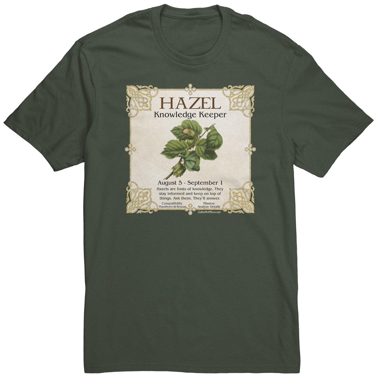 Celtic Tree Zodiac Unisex T-shirt - Hazel