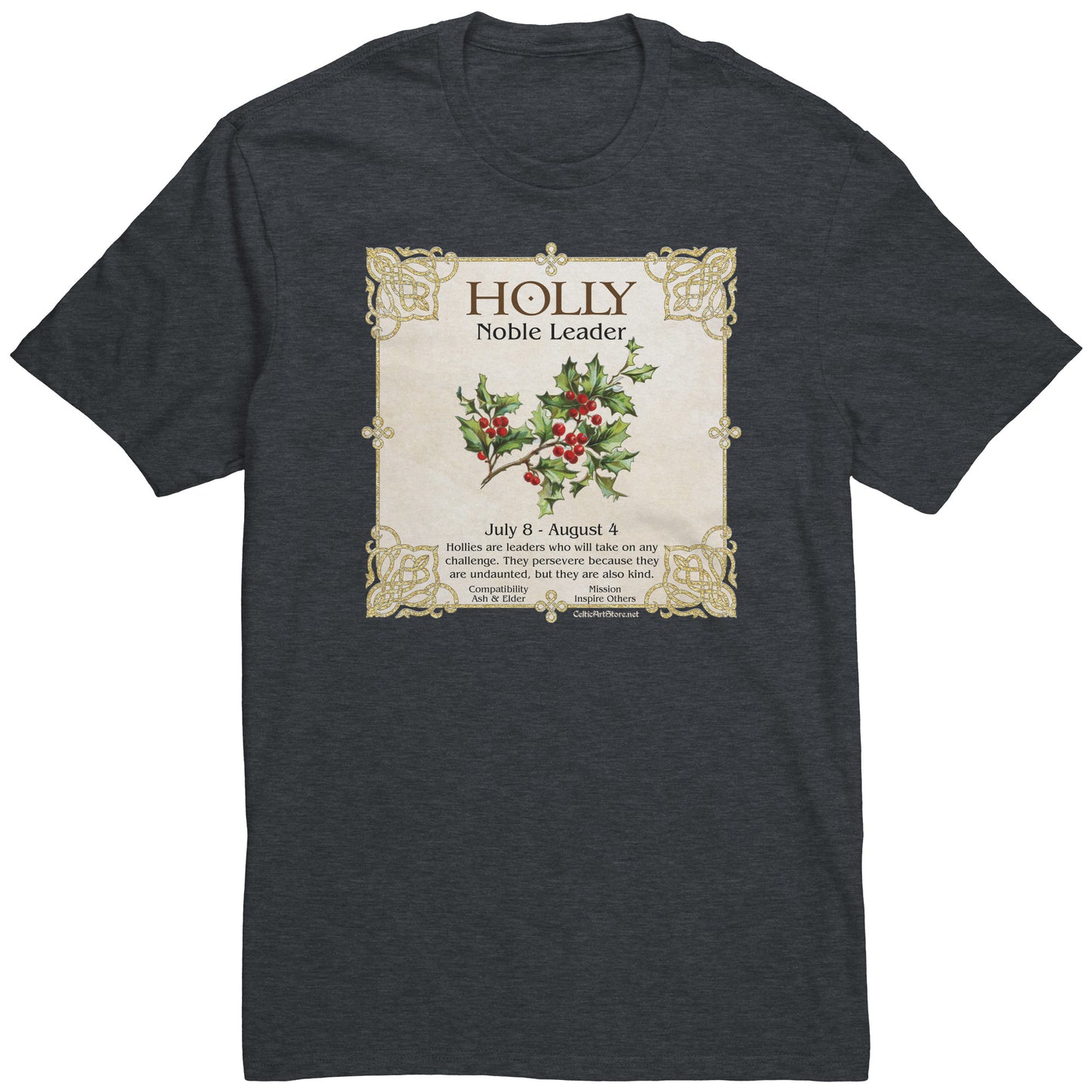Celtic Tree Zodiac Unisex T-shirt - Holly