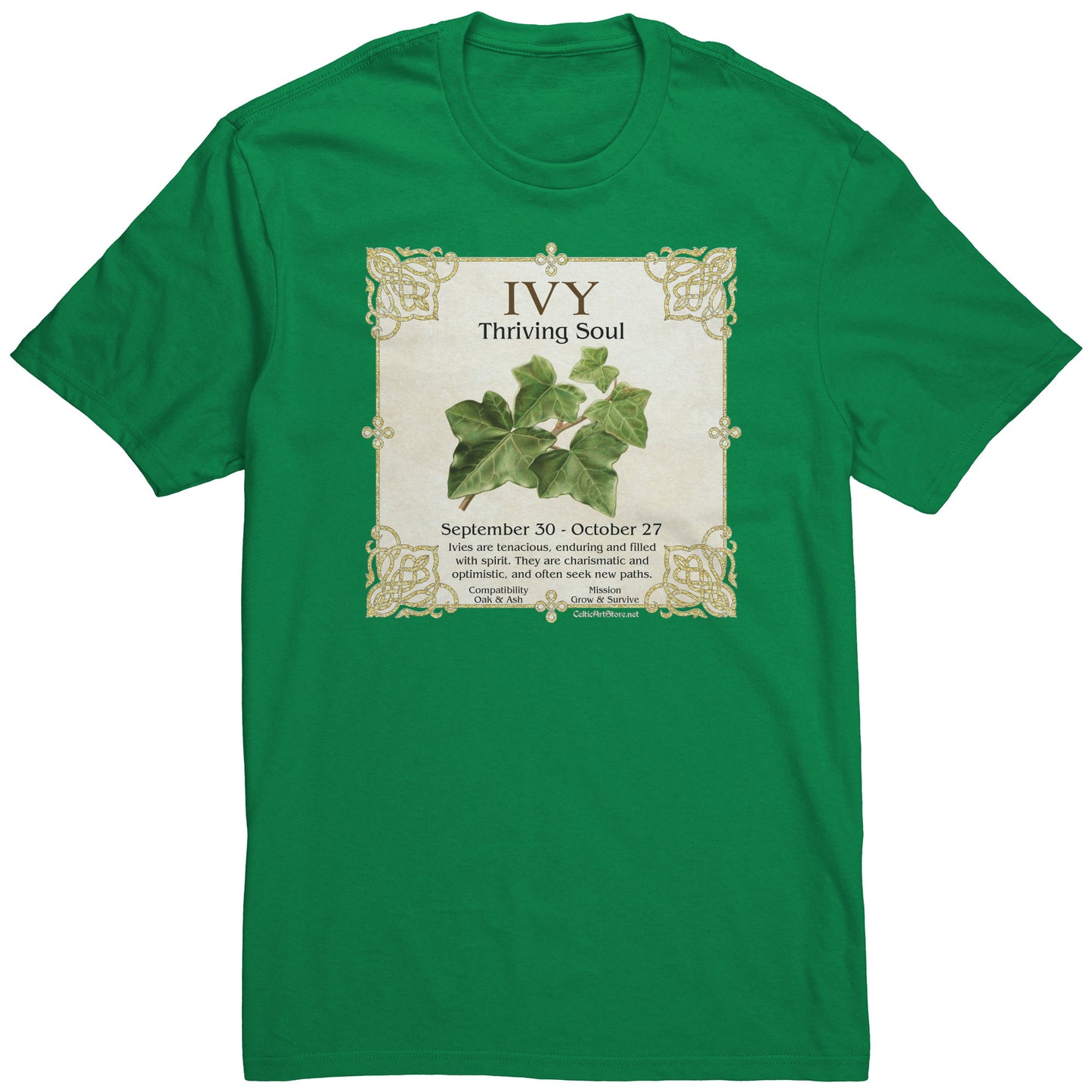 Celtic Tree Zodiac Unisex T-shirt - Ivy