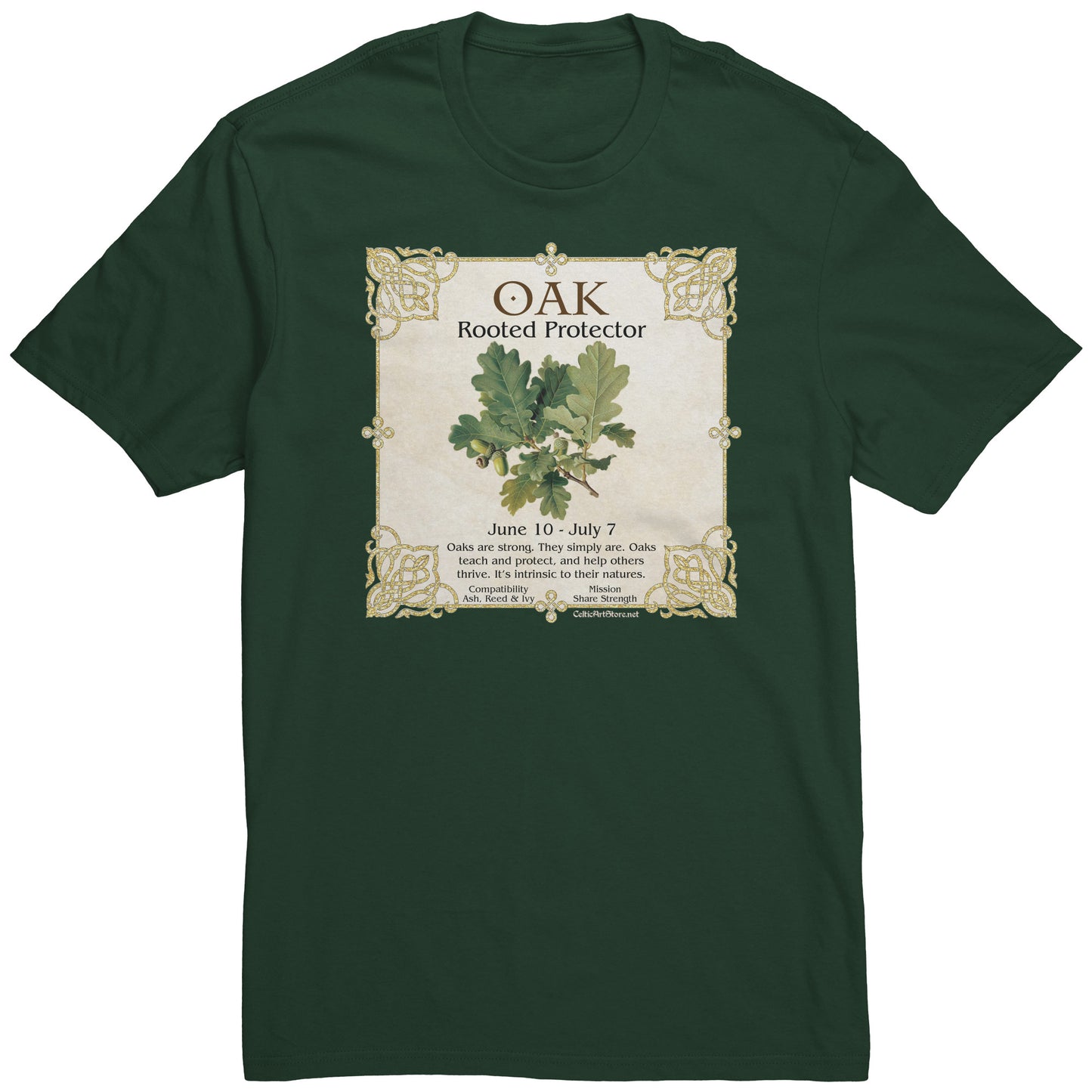 Celtic Tree Zodiac Unisex T-shirt - Oak