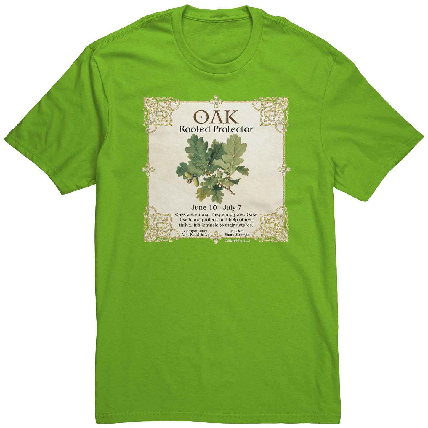 Celtic Tree Zodiac Unisex T-shirt - Oak