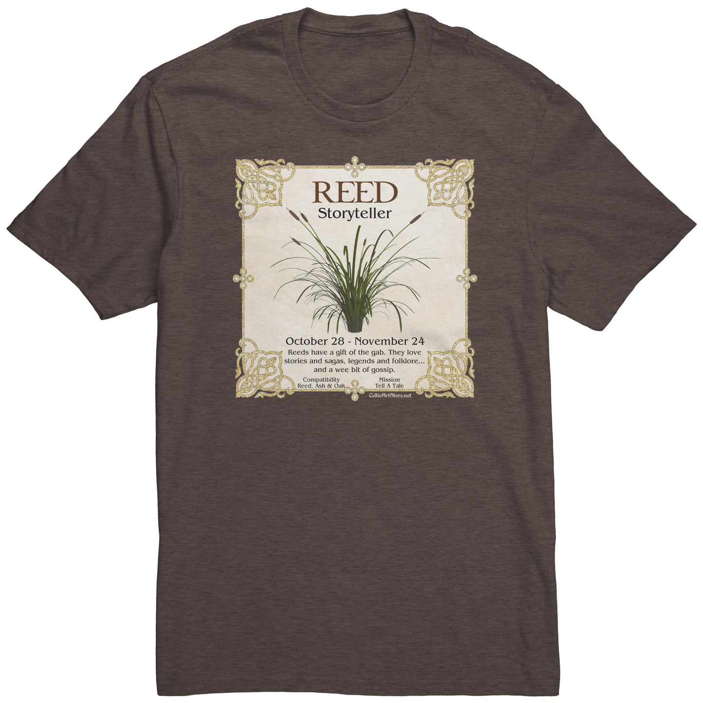 Celtic Tree Zodiac Unisex T-shirt - Reed