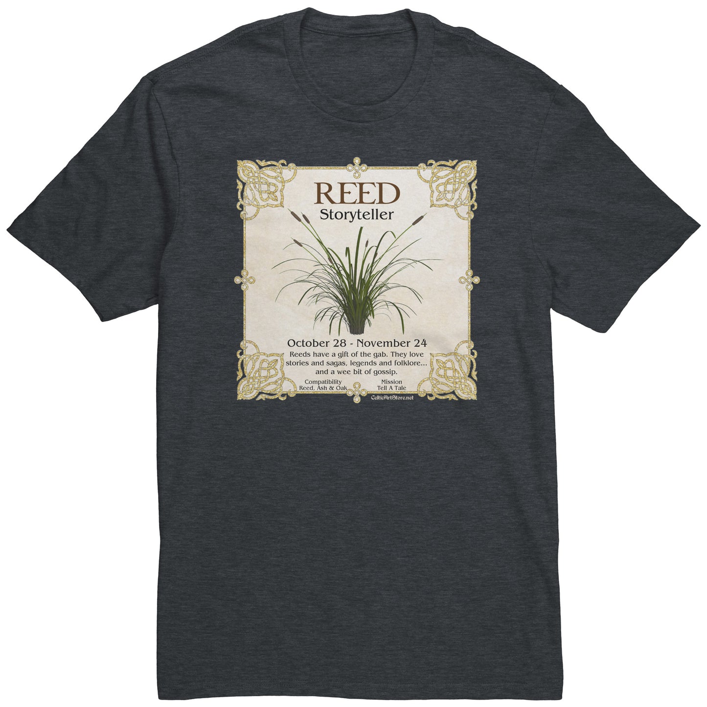 Celtic Tree Zodiac Unisex T-shirt - Reed