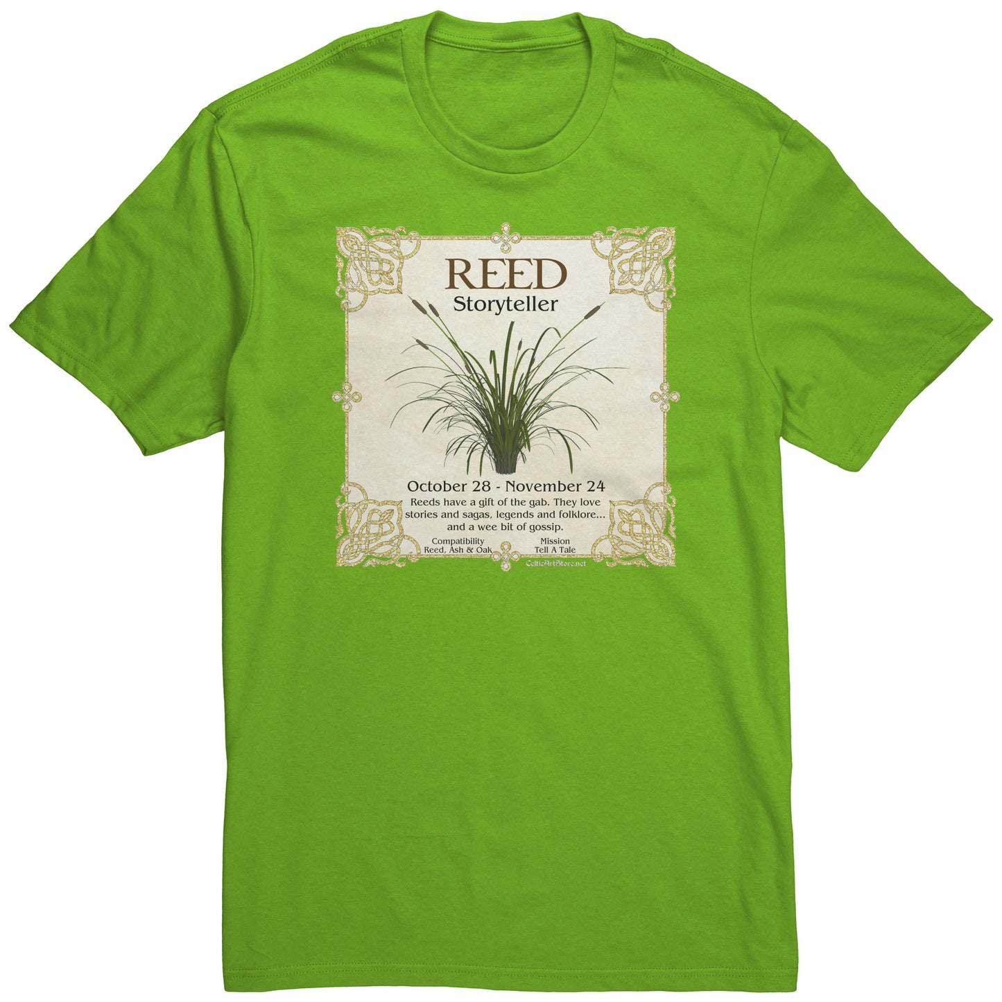 Celtic Tree Zodiac Unisex T-shirt - Reed