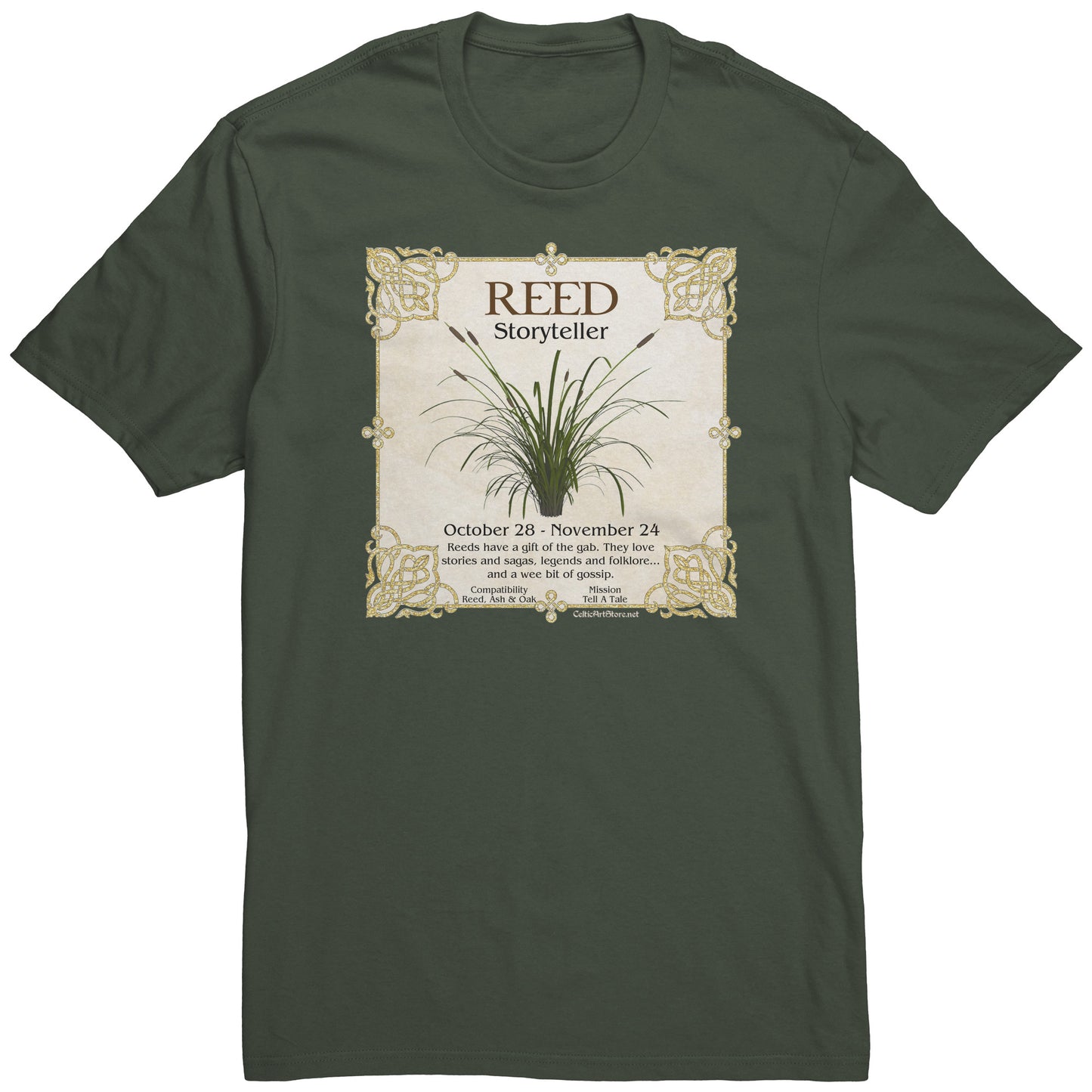 Celtic Tree Zodiac Unisex T-shirt - Reed