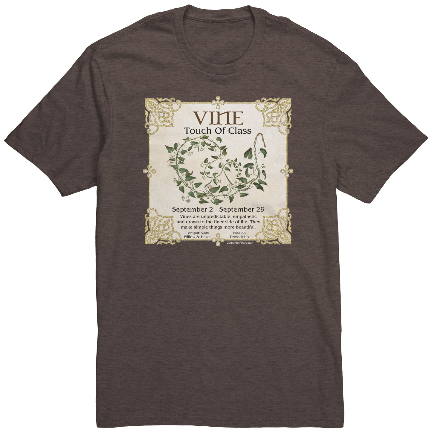 Celtic Tree Zodiac Unisex T-shirt - Vine