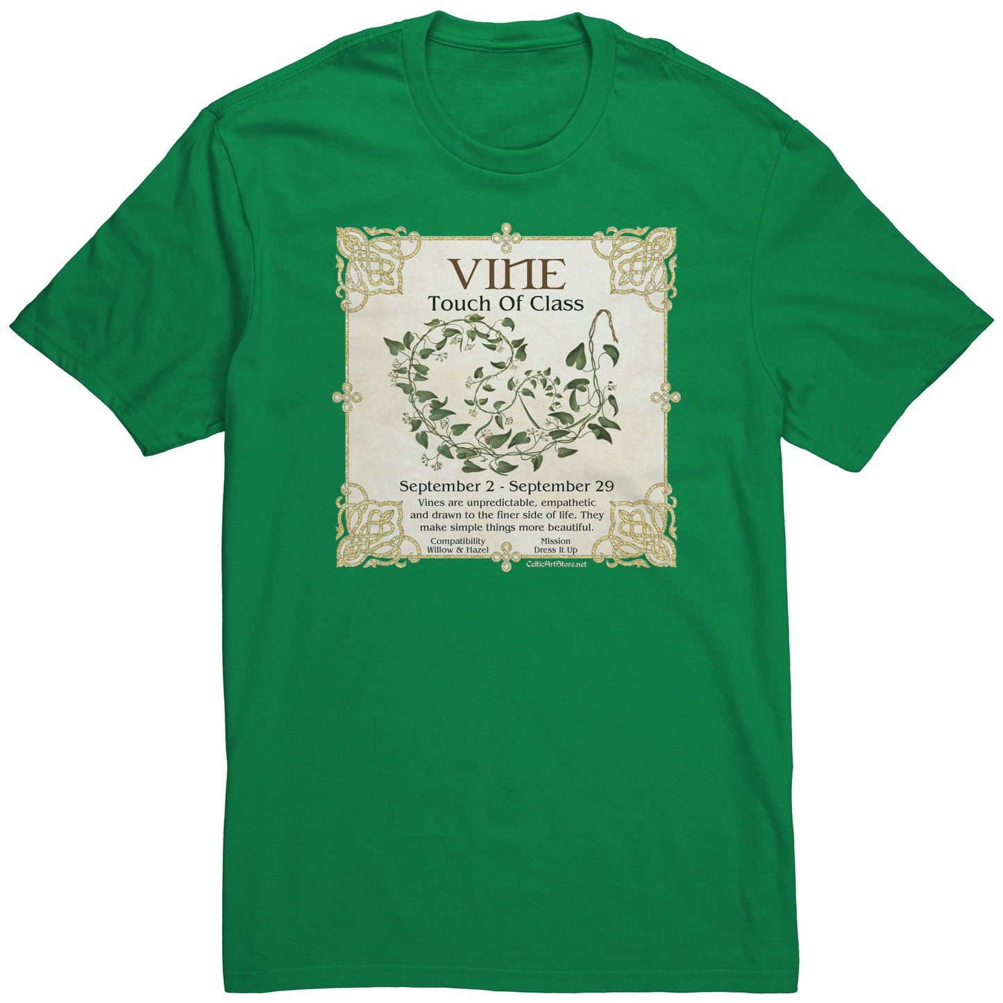 Celtic Tree Zodiac Unisex T-shirt - Vine