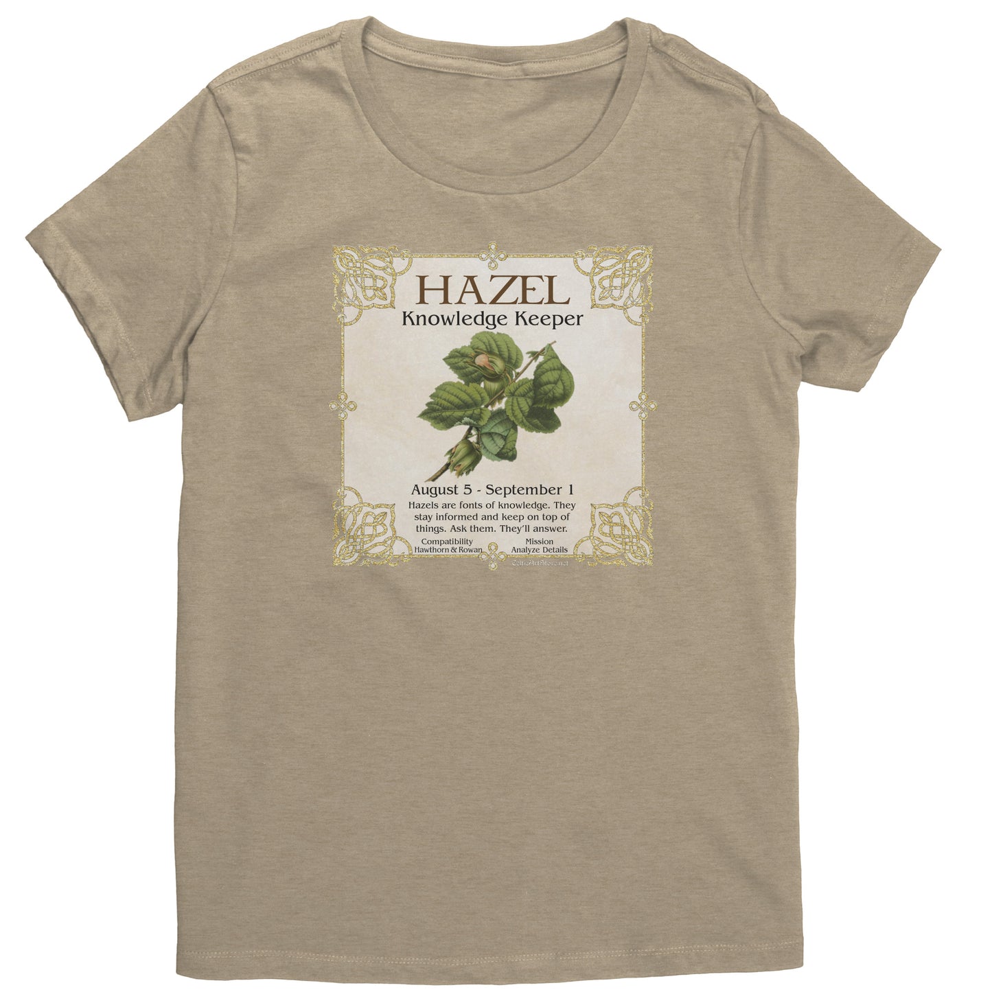 Celtic Tree Zodiac Women's T-shirt - Hazel