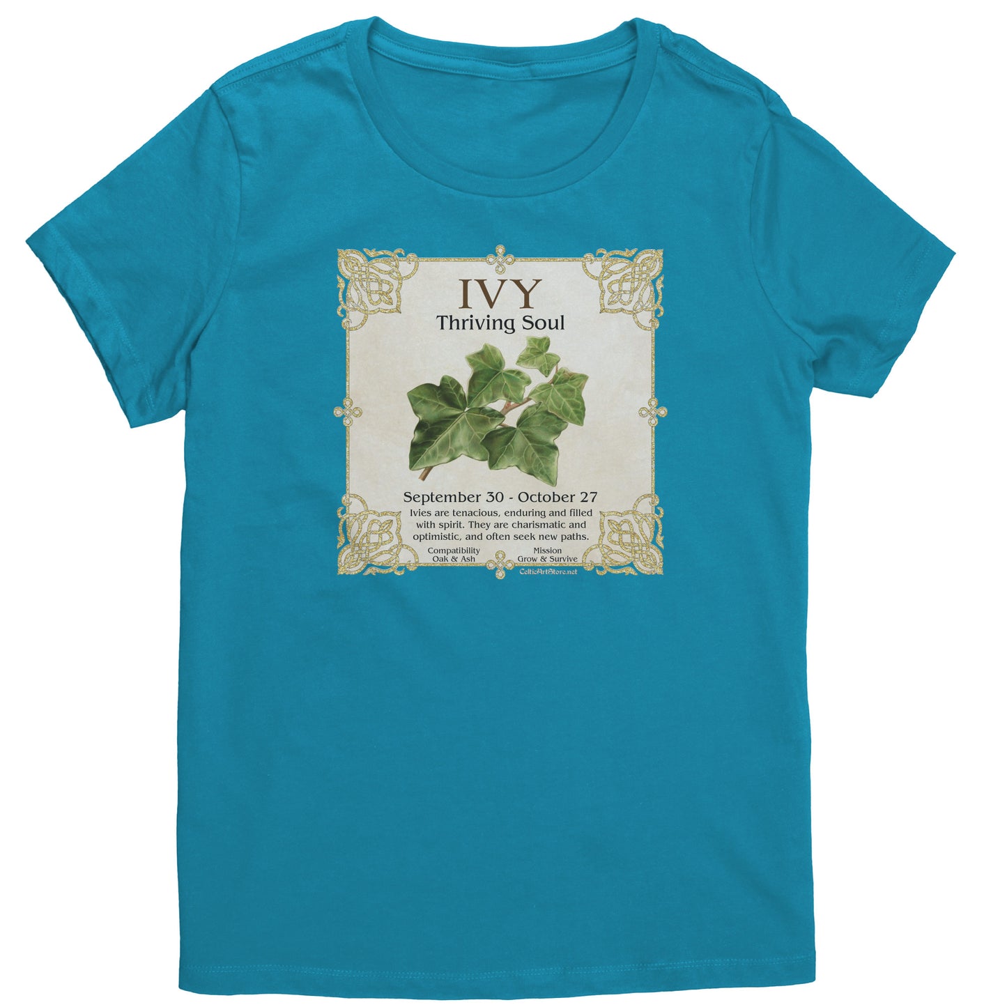 Celtic Tree Zodiac Women's T-shirt - Ivy