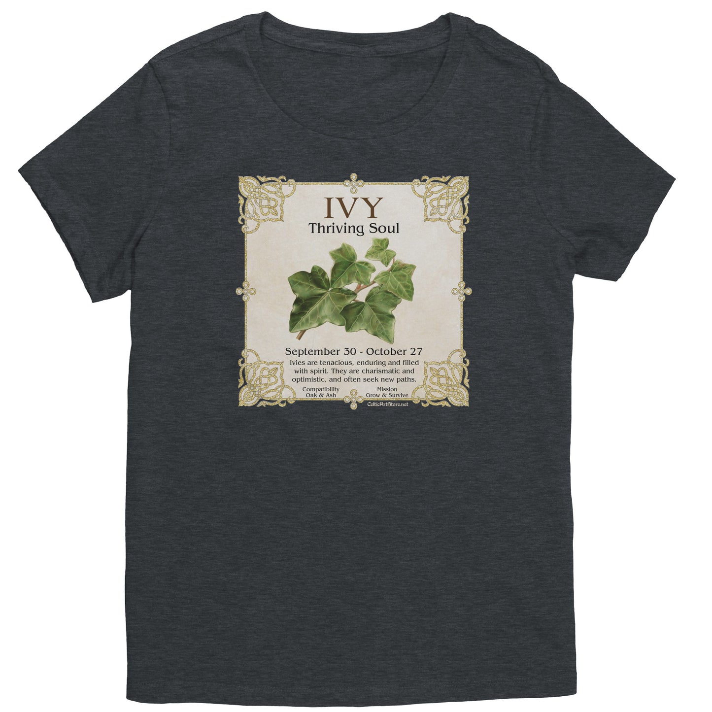 Celtic Tree Zodiac Women's T-shirt - Ivy