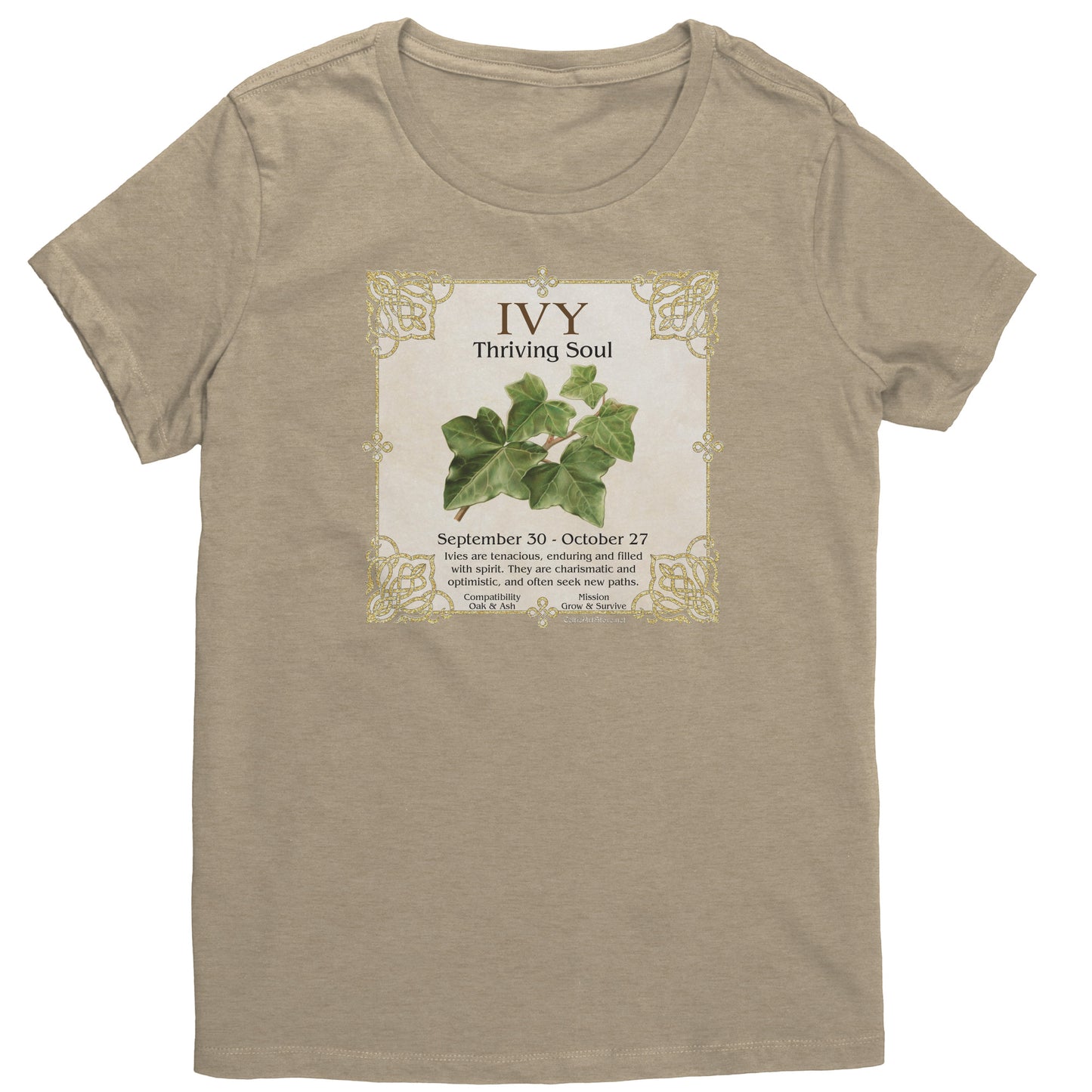 Celtic Tree Zodiac Women's T-shirt - Ivy