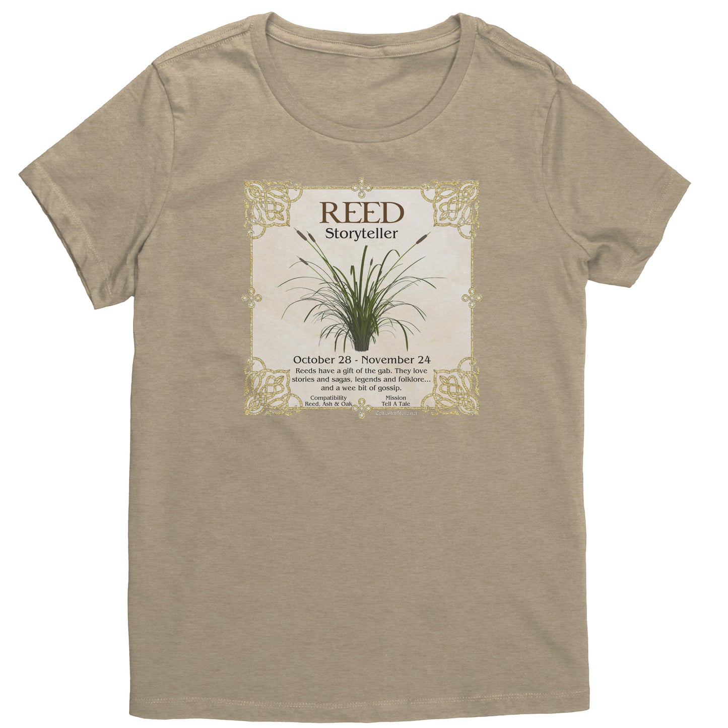 Celtic Tree Zodiac Women's T-shirt - Reed