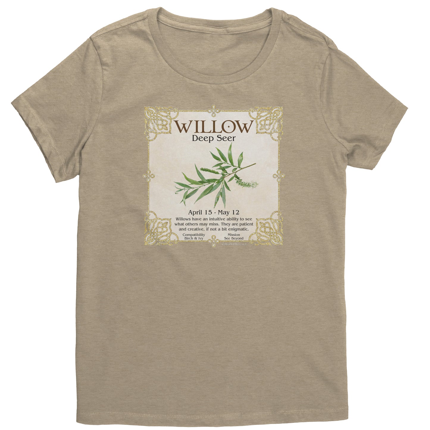 Celtic Tree Zodiac Women's T-shirt - Willow