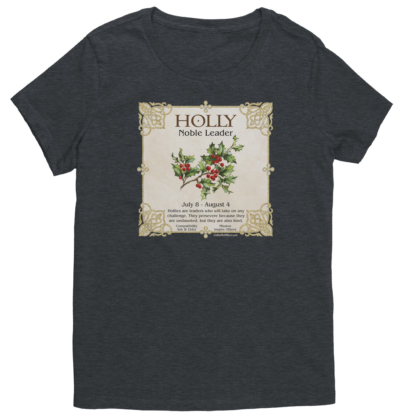 Celtic Tree Zodiac Women's T-shirt - Holly