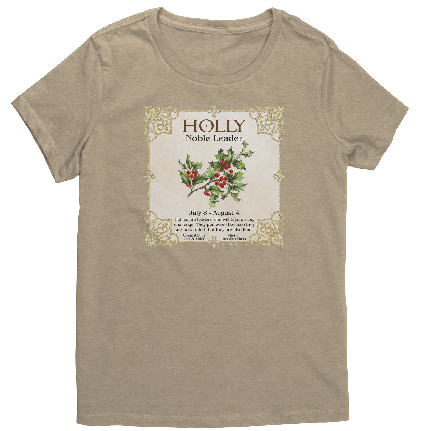 Celtic Tree Zodiac Women's T-shirt - Holly