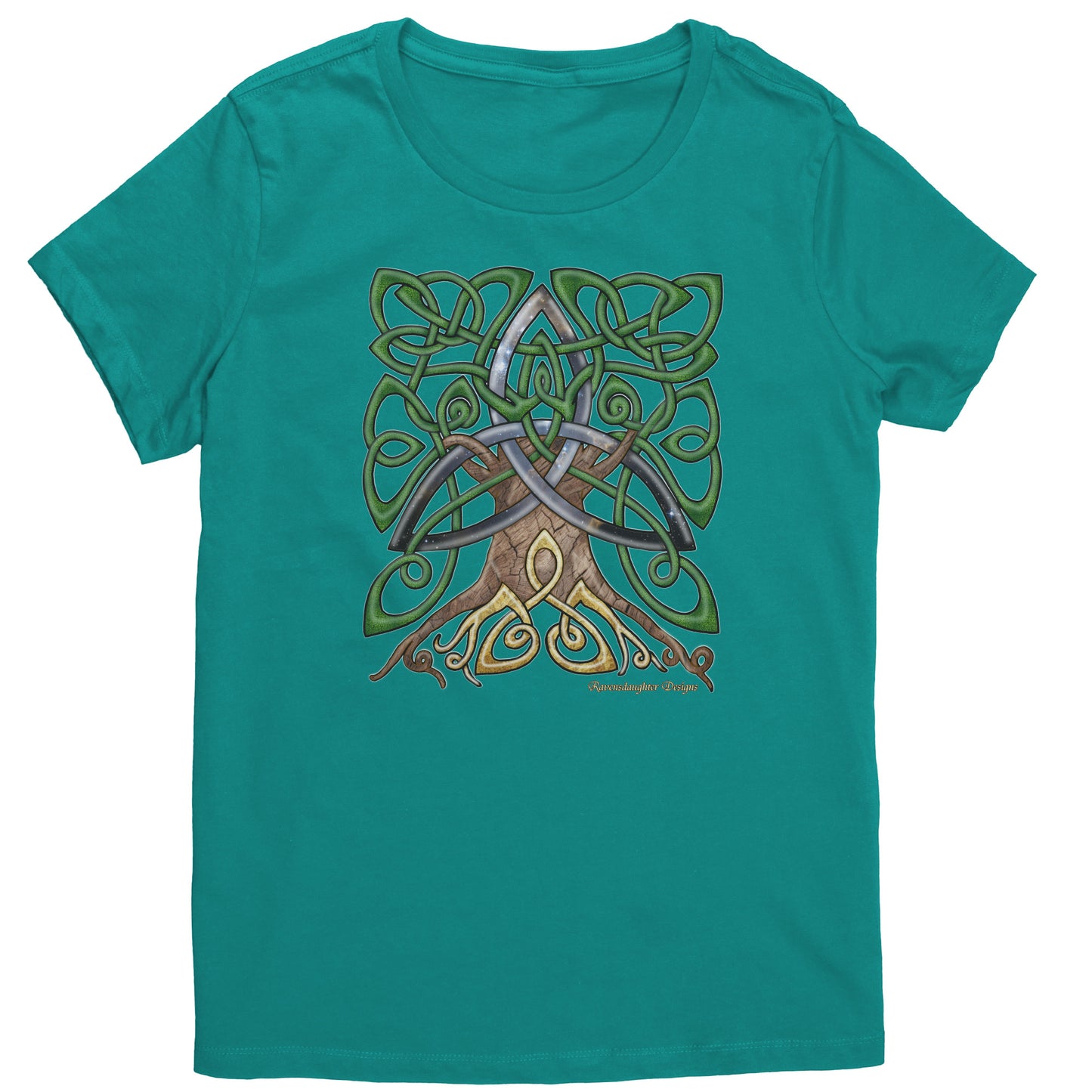 Celtic Trinity Tree - Cosmic Womens T-Shirt