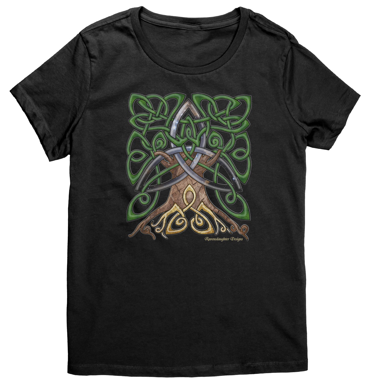Celtic Trinity Tree - Cosmic Womens T-Shirt