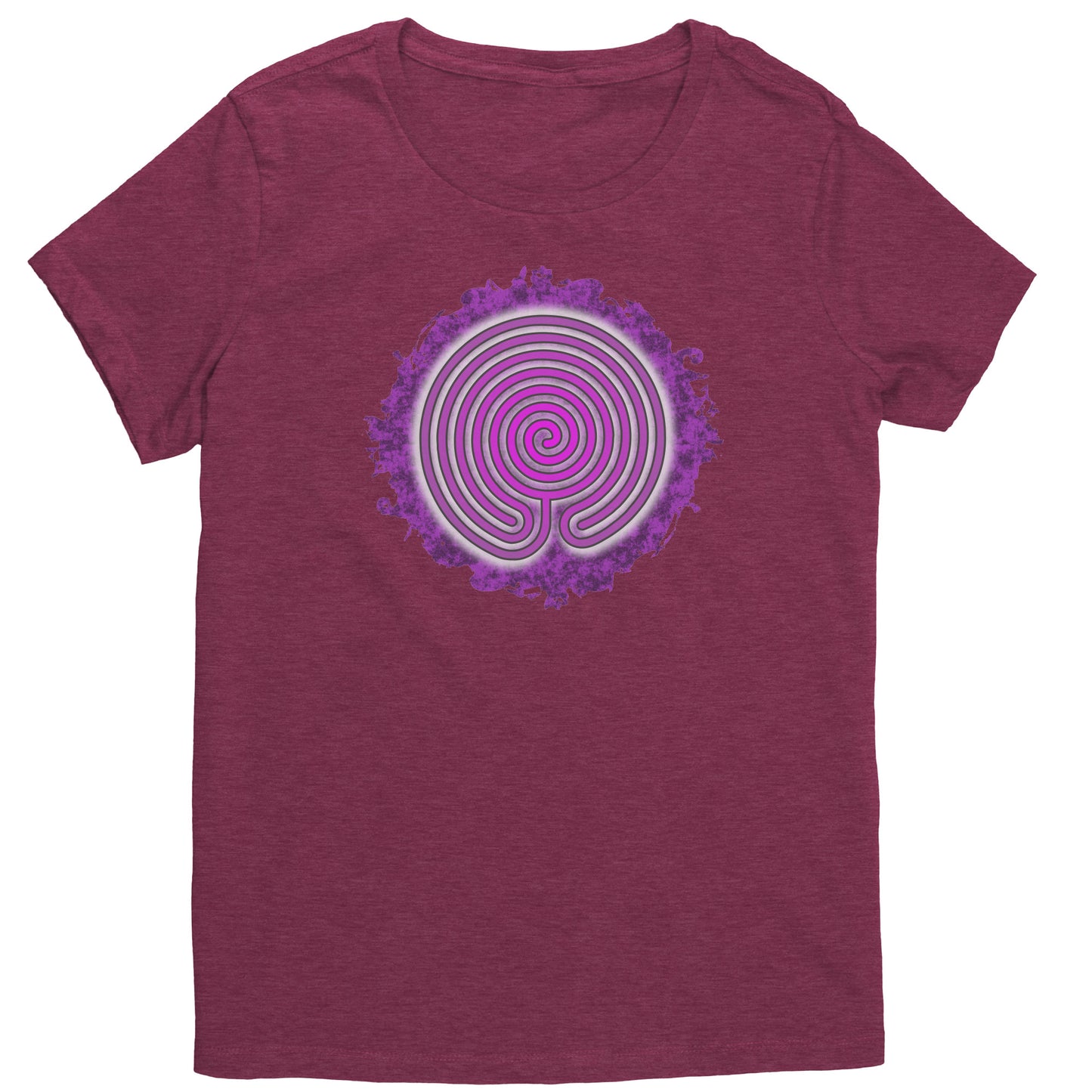 Chakra Vyuha Labyrinth Purple Grunge Women's T-shirt