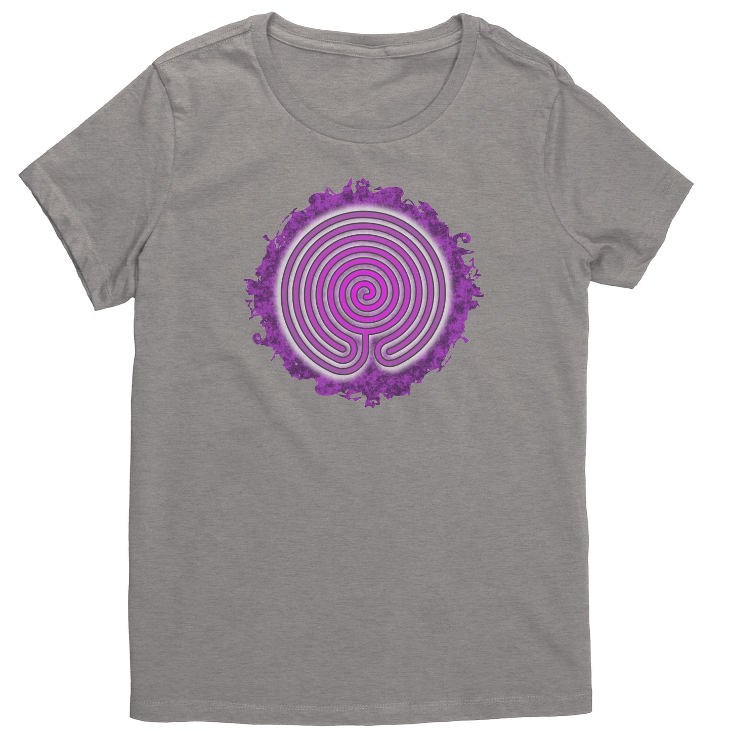 Chakra Vyuha Labyrinth Purple Grunge Women's T-shirt