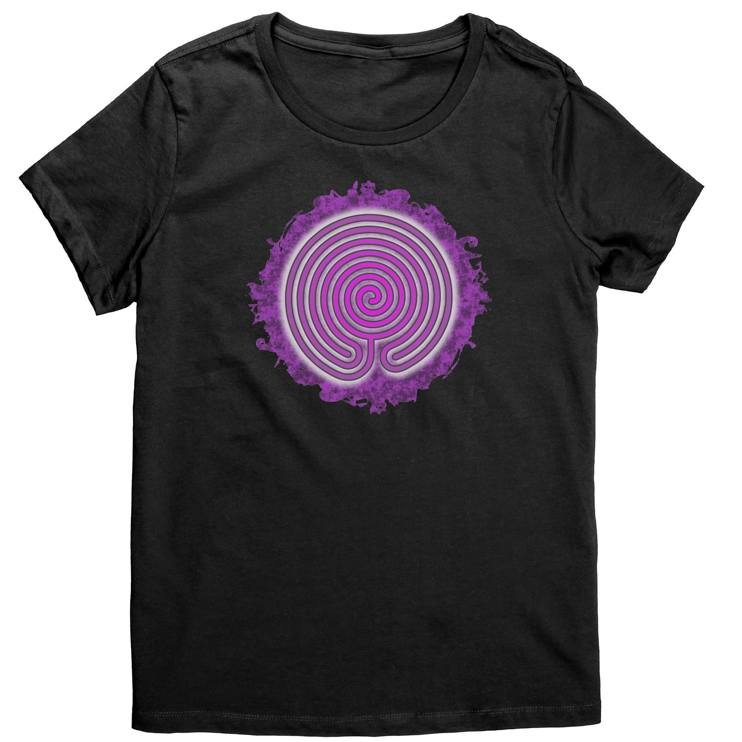 Chakra Vyuha Labyrinth Purple Grunge Women's T-shirt
